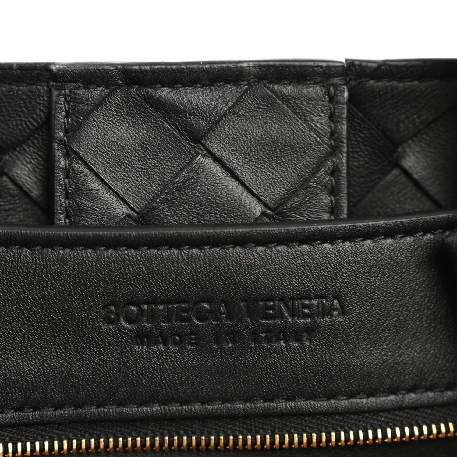 Nappa Intrecciato Medium Andiamo Shoulder Bag Black - Top Club
