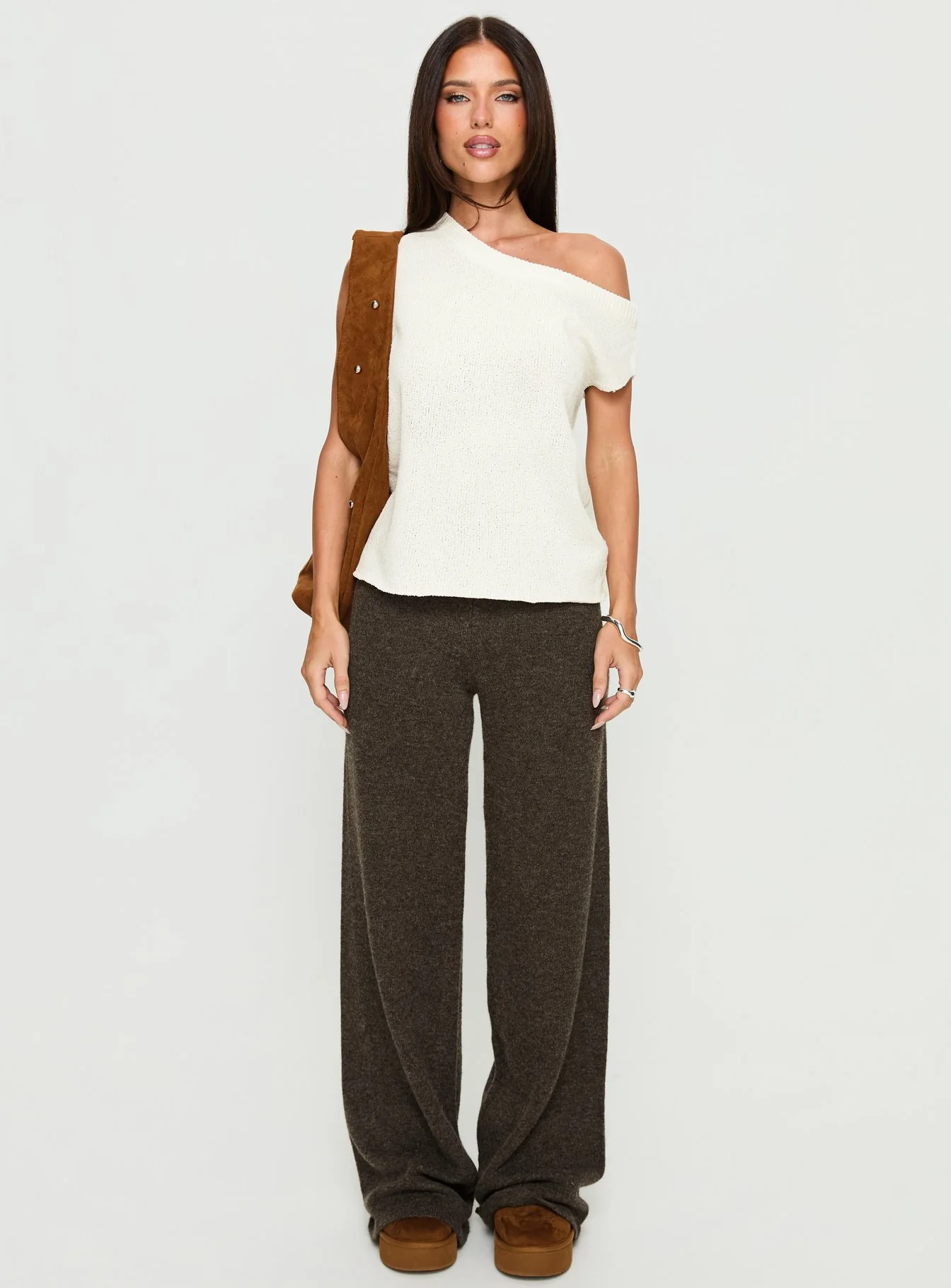 Karee Knit Pants Brown