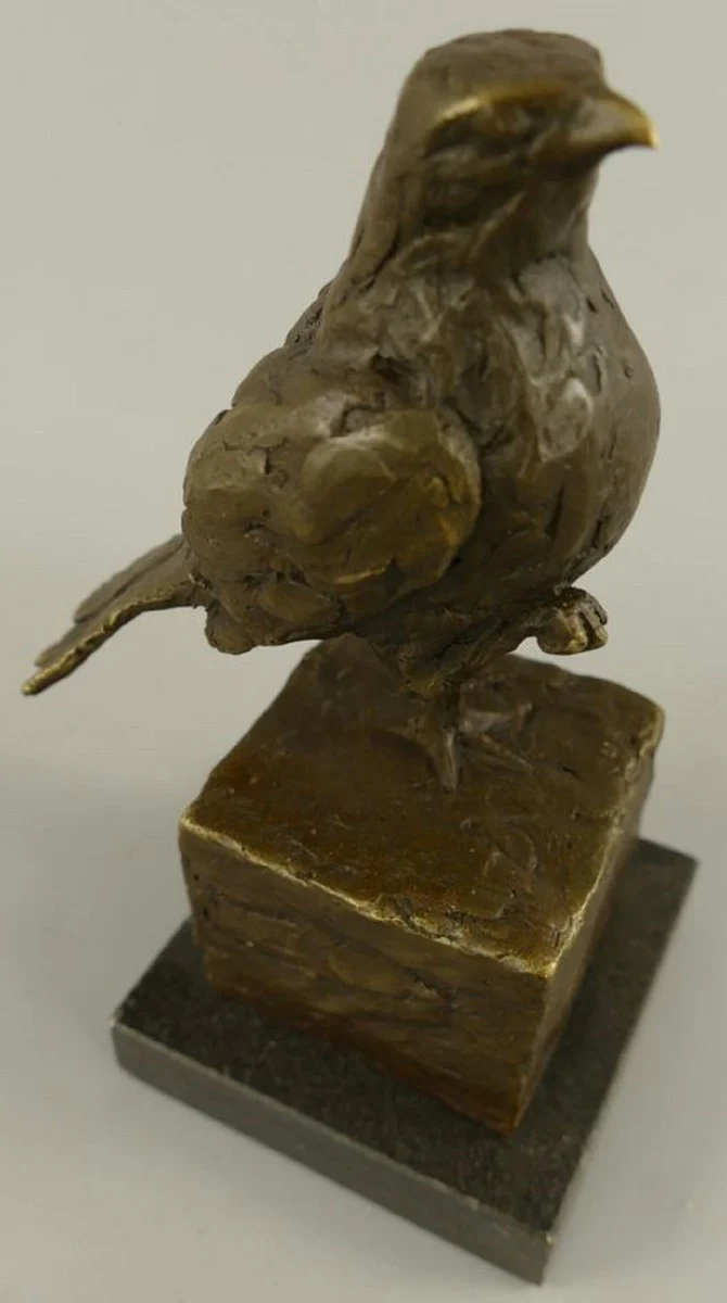 Decorative bird bronze / black 10 x 13 x H. 20 cm - bronze figure - decorative sculpture - living room decoration - desk decoration