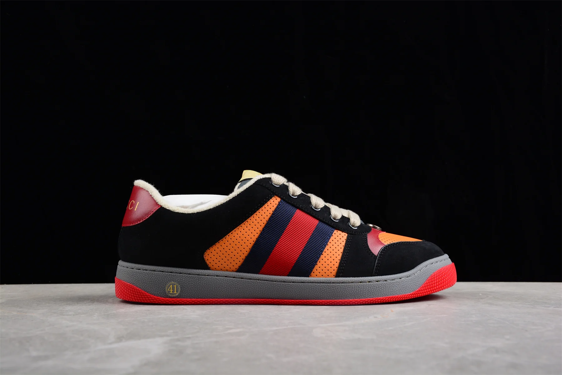 Gucci Screener Trainer, Orange Leather, Tiger Limited Edition - Sneaker Replica Workshop