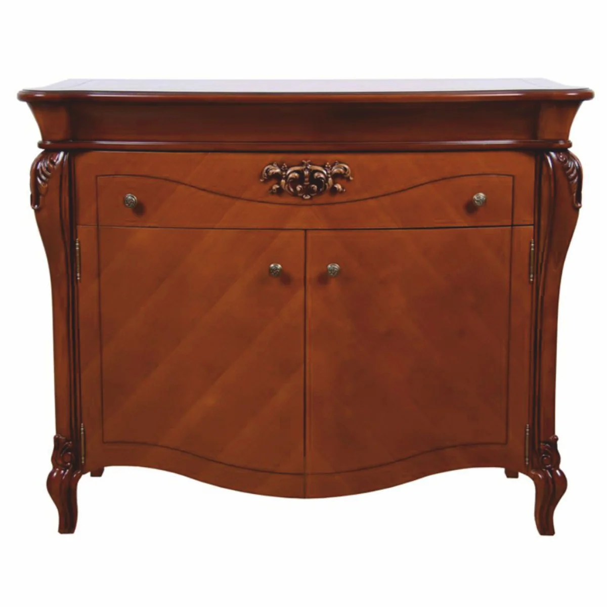 Luxury baroque chest of drawers brown 108 x 52 x H. 121 cm - Baroque furniture