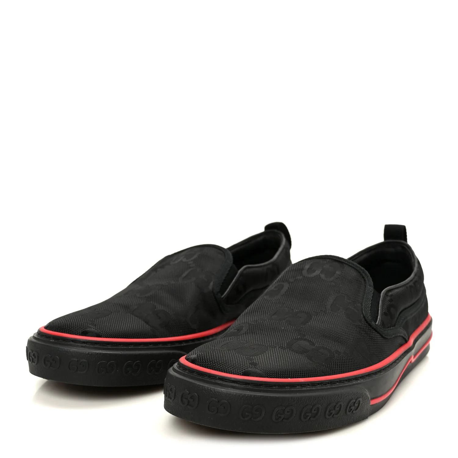 GG Nylon Mens 1977 Tennis Slip On Sneakers 8.5 Black - Top Club