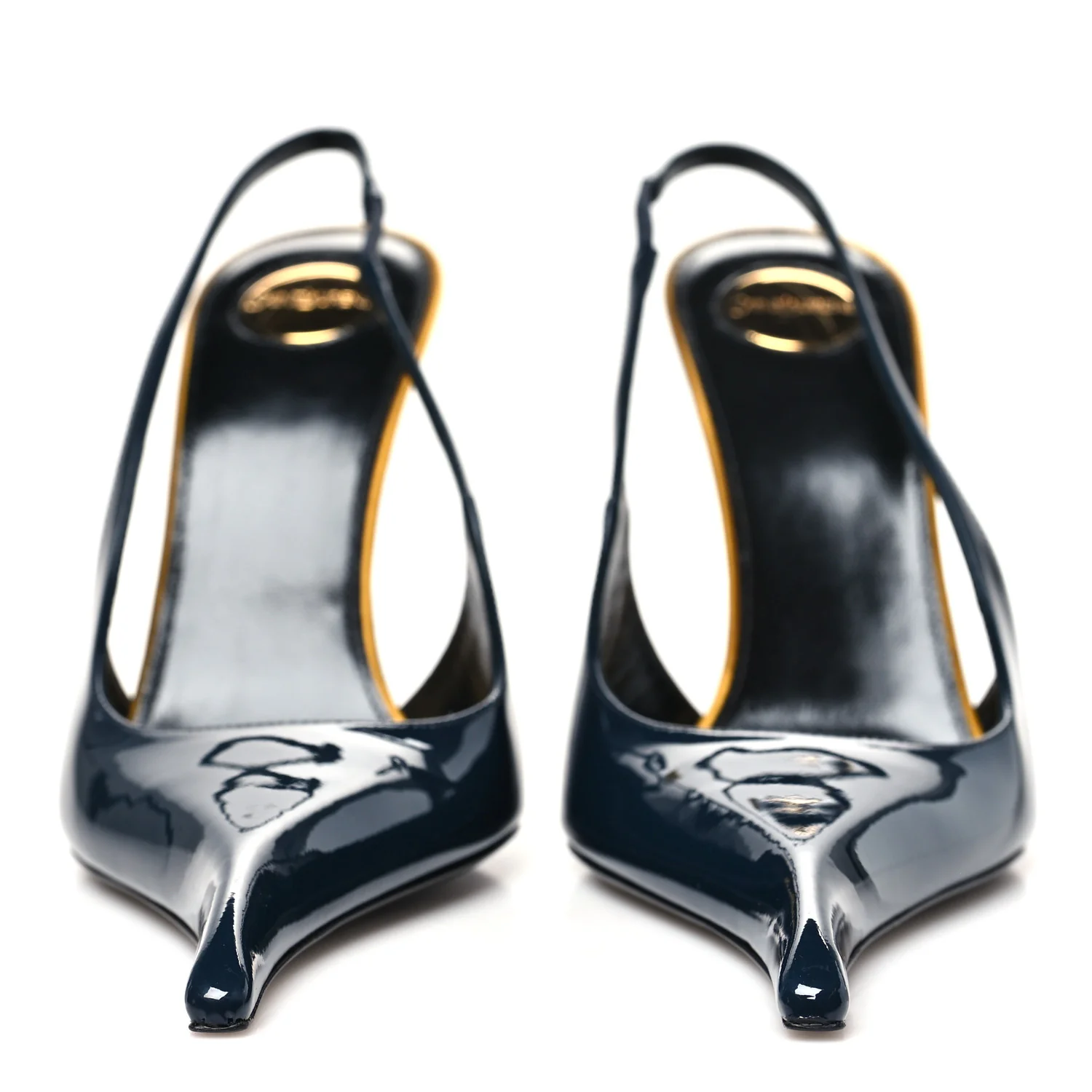 Vernice Seta Slingback Pumps 38 Overnight 38 Blue - Top Club