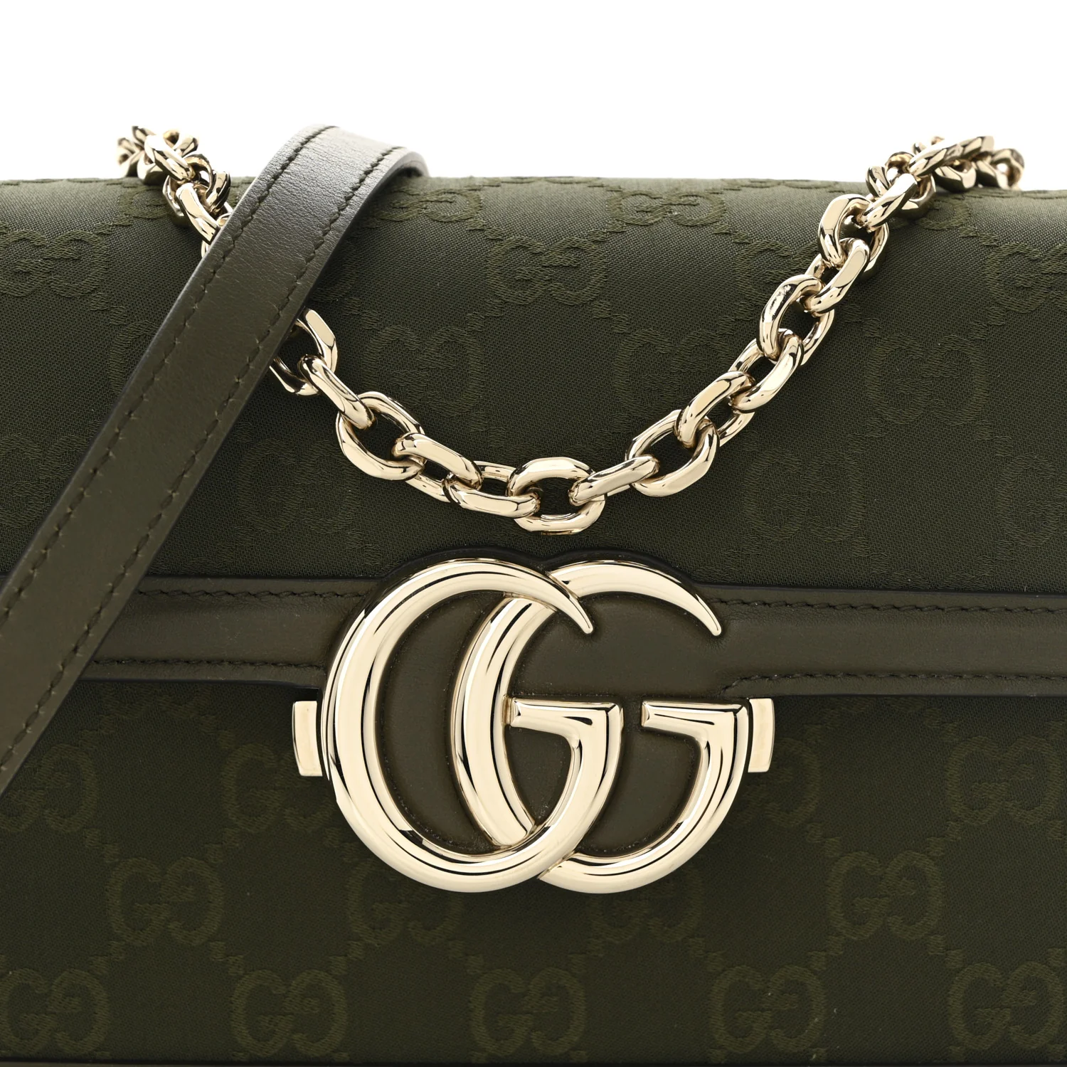 Monogram Small Gucci Go Shoulder Bag Luscious Green - Top Club