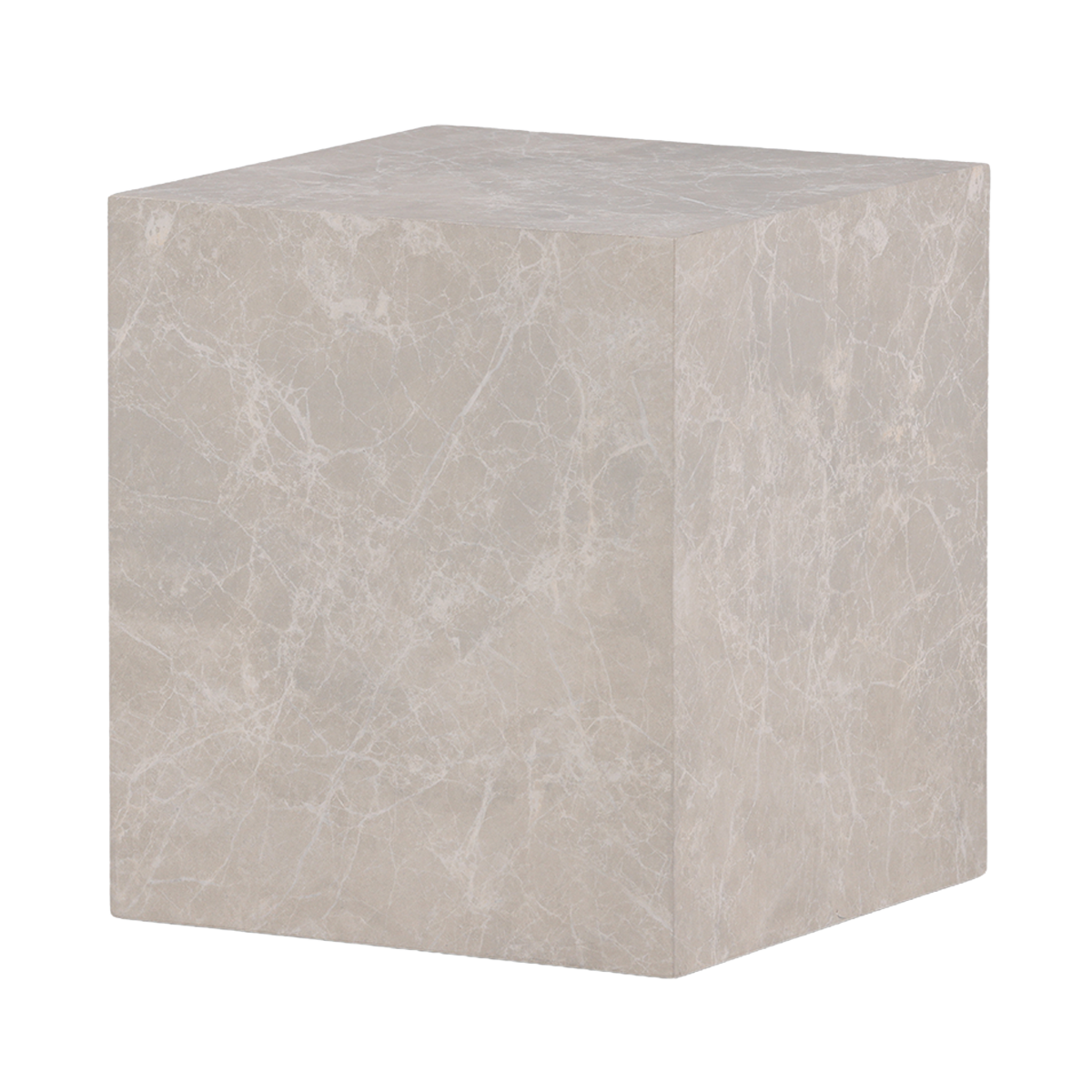 Bijzettafel Zayn marmerlook Beige - 40 x 40 cm