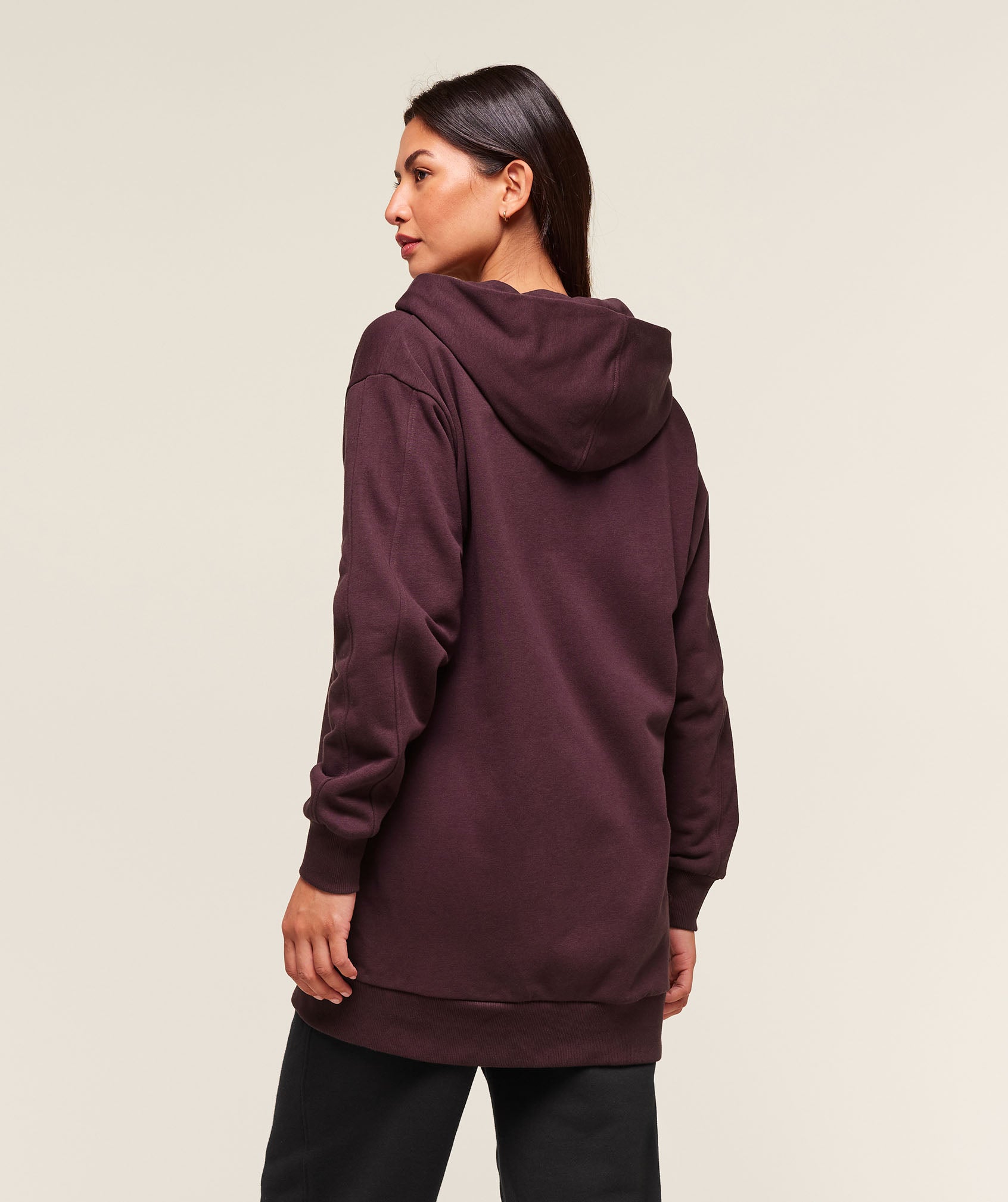 COACH Covered Longline Zip Up Hoodie