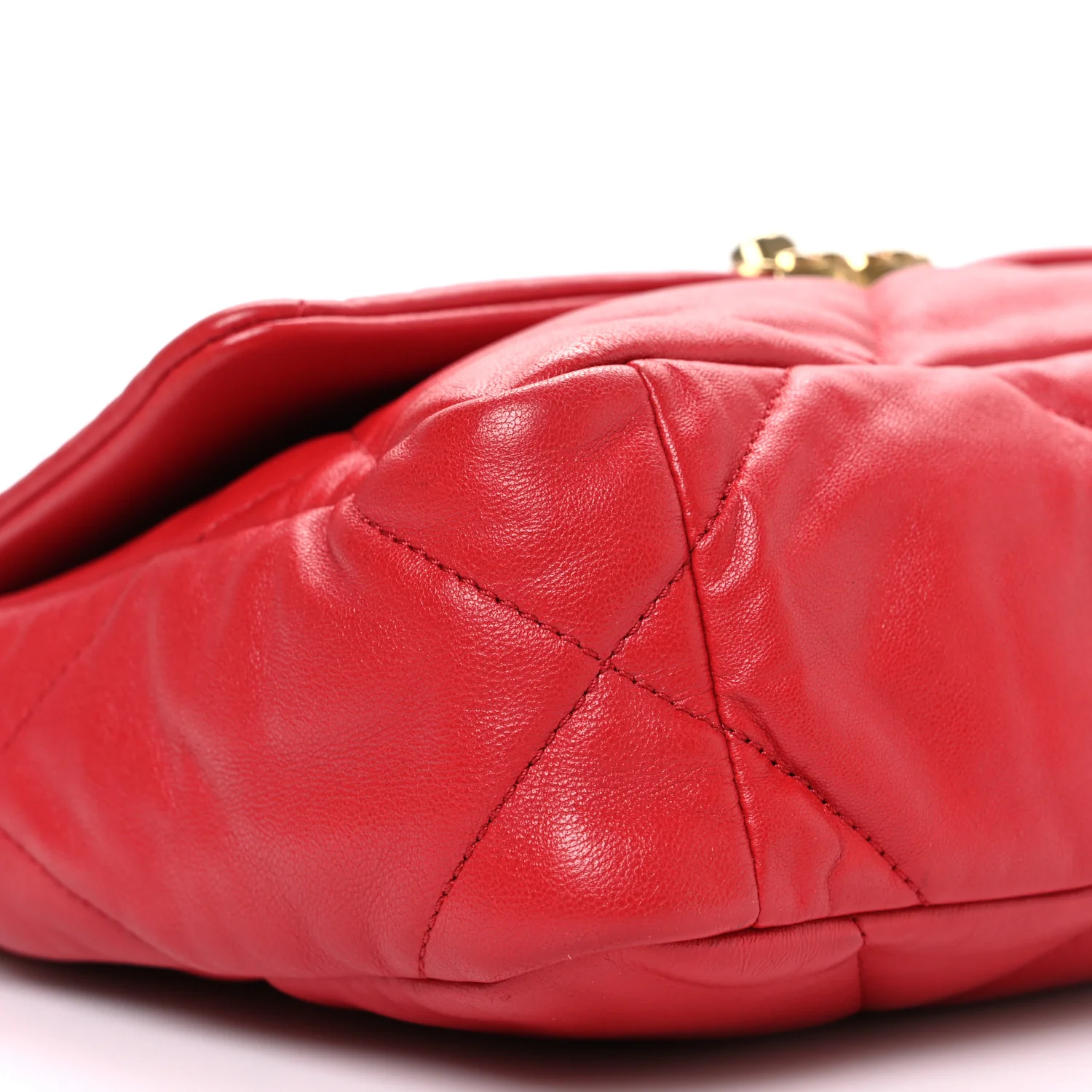 Lambskin Quilted Medium Chanel 19 Flap Red - Top Club