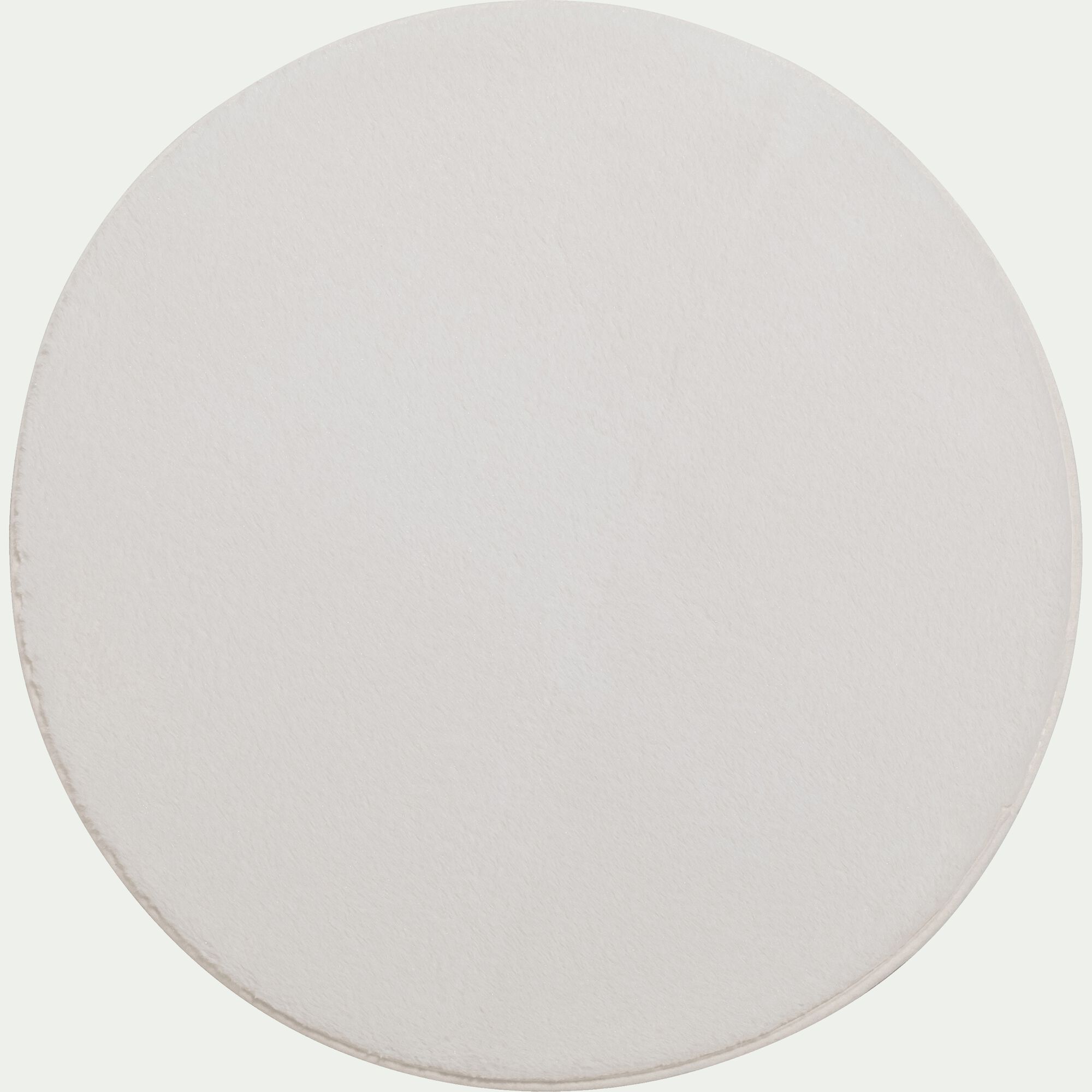ROBIN - Tapis rond imitation fourrure - blanc ventoux D150cm