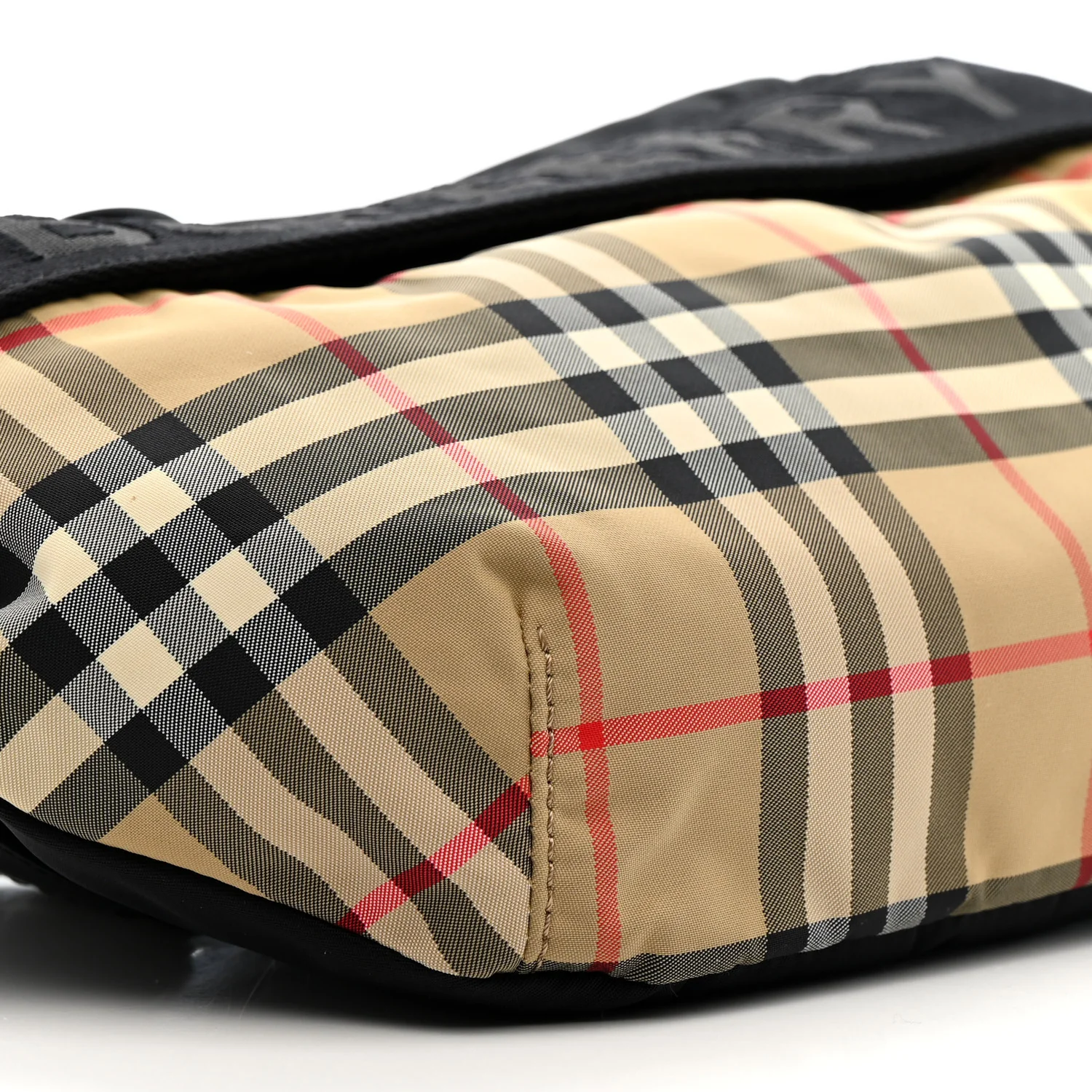 Nylon Vintage Check Sonny Bum Bag Archive Beige Black - Top Club