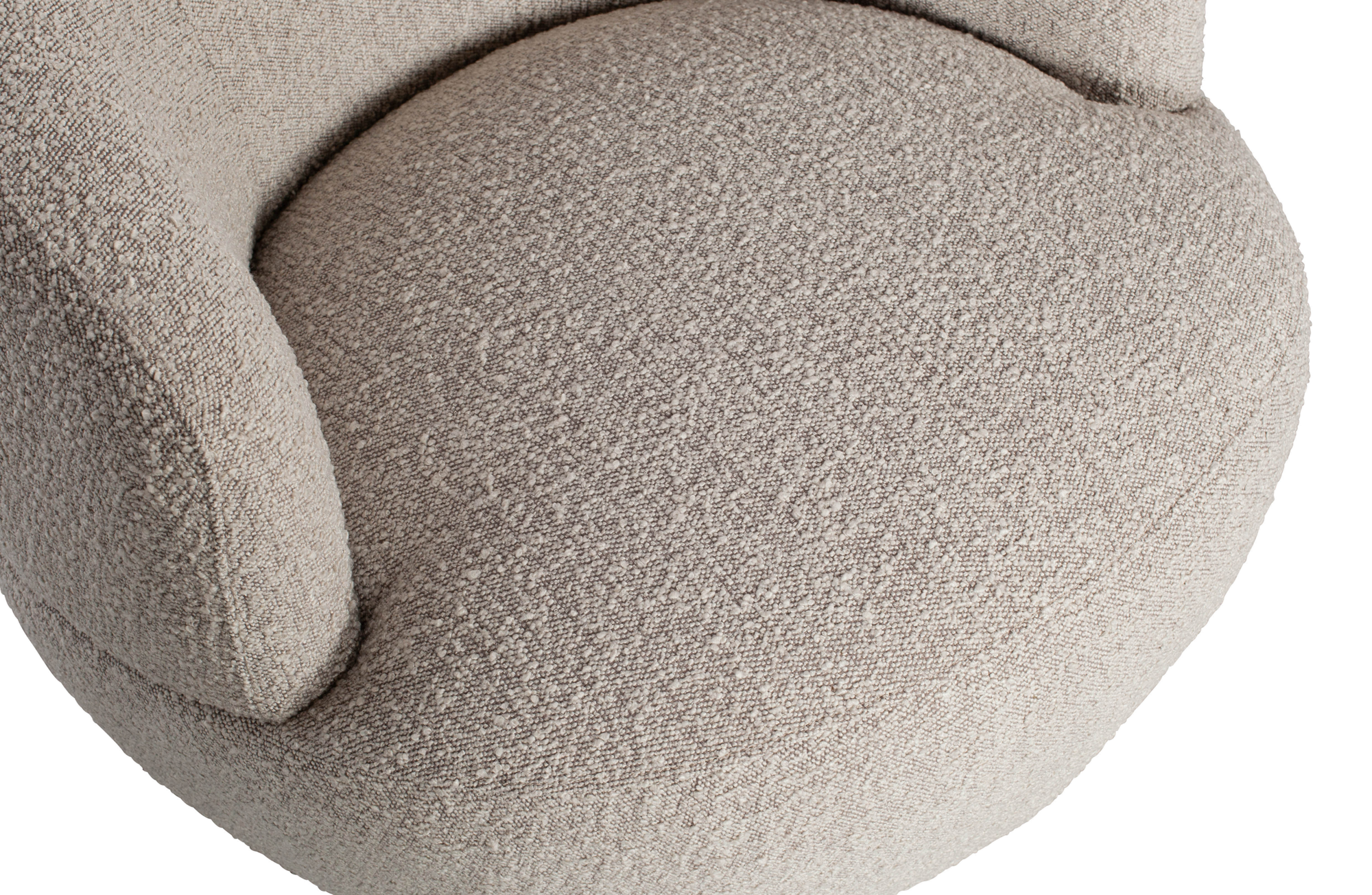 Draaifauteuil Woolly bouclé - Naturel