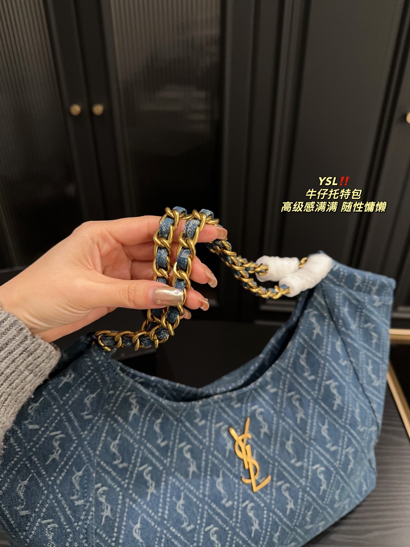Y new arrival denim tote bag size: 39*35 cm - Top Club