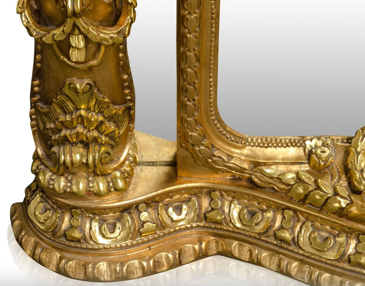 Luxury Baroque Dining Table Gray / Silver / Gold 165 cm - Baroque Furniture