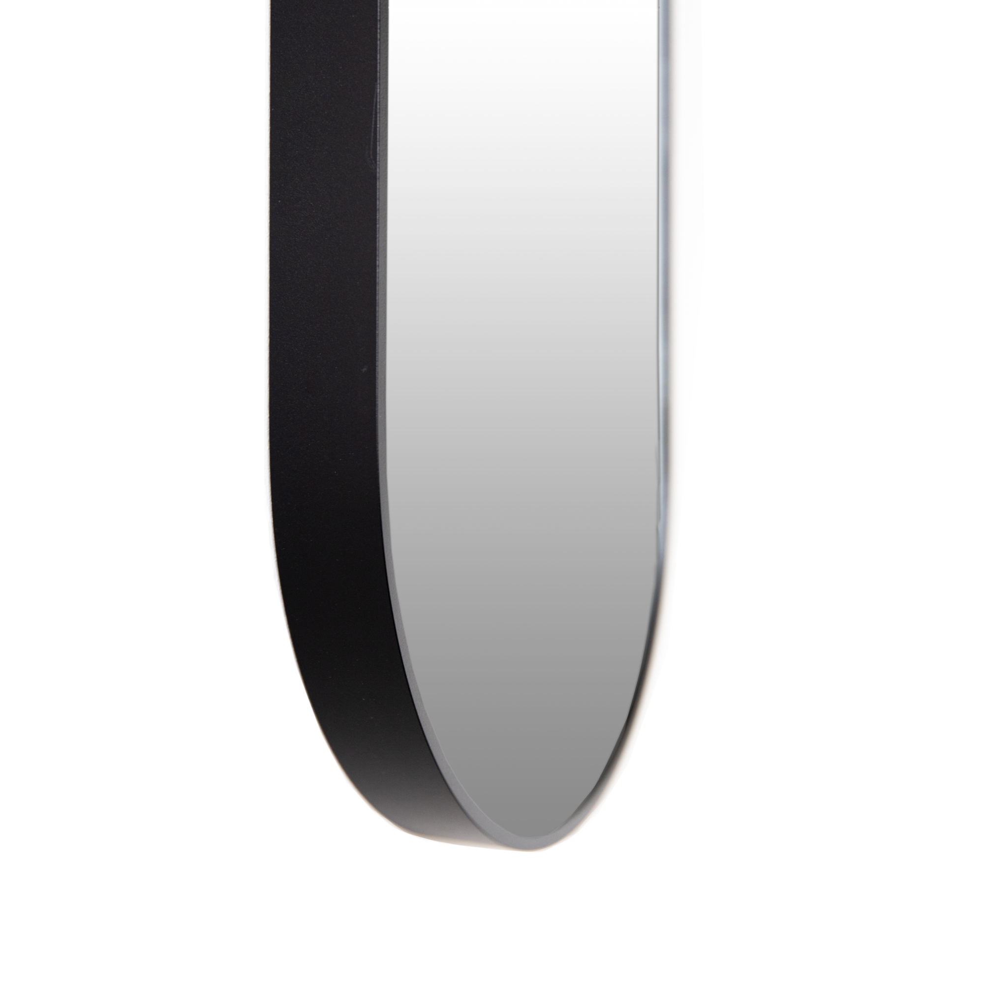 Spiegel ovaal 30x60 - zwart