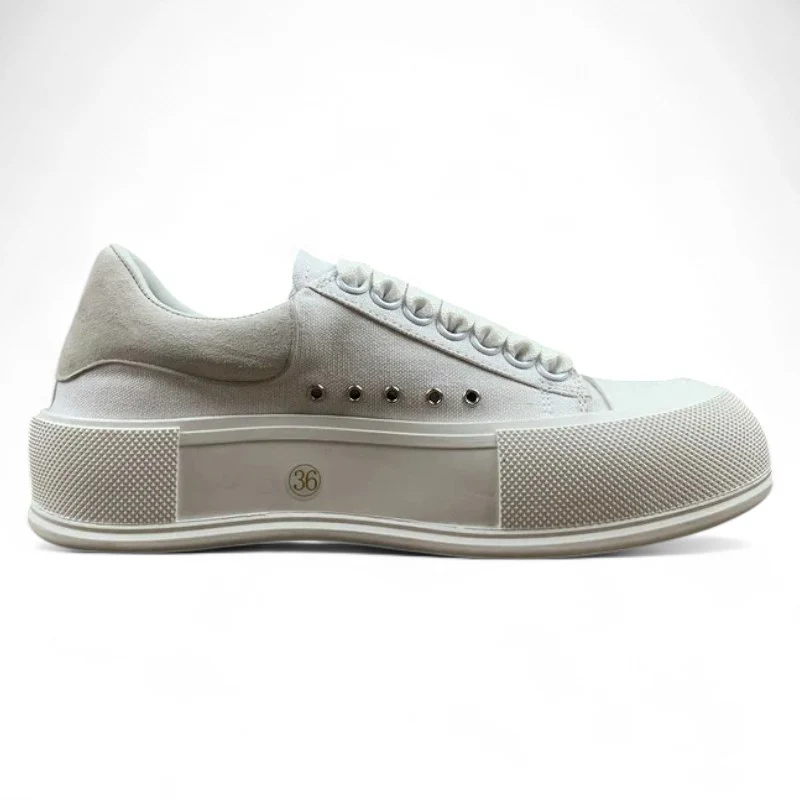 Alexander McQueen Vulcanized Low-Top Sneakers – White - Sneaker Replica Workshop