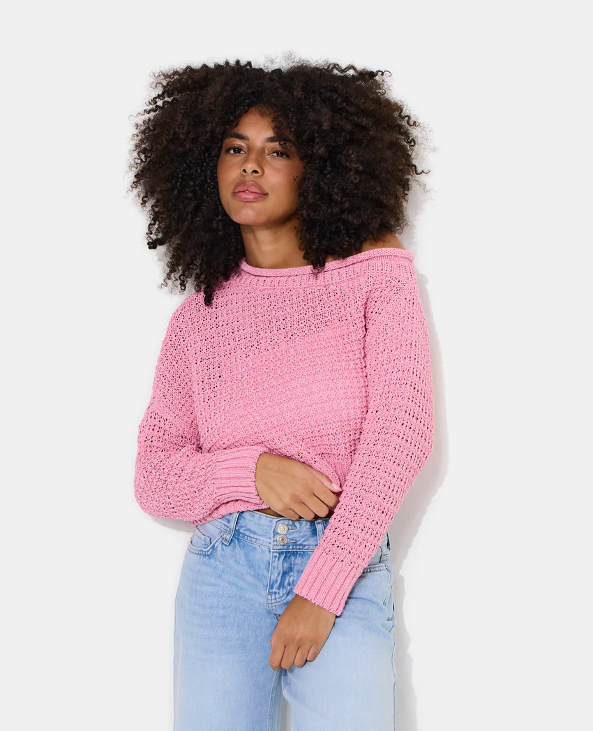 Pimkie Pull asymétrique en maille ajourée