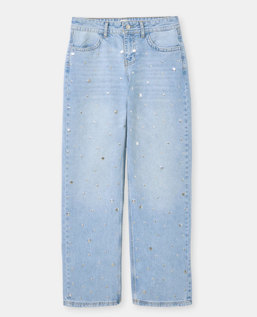 Pimkie Jean wide taille basse avec clous et œillets