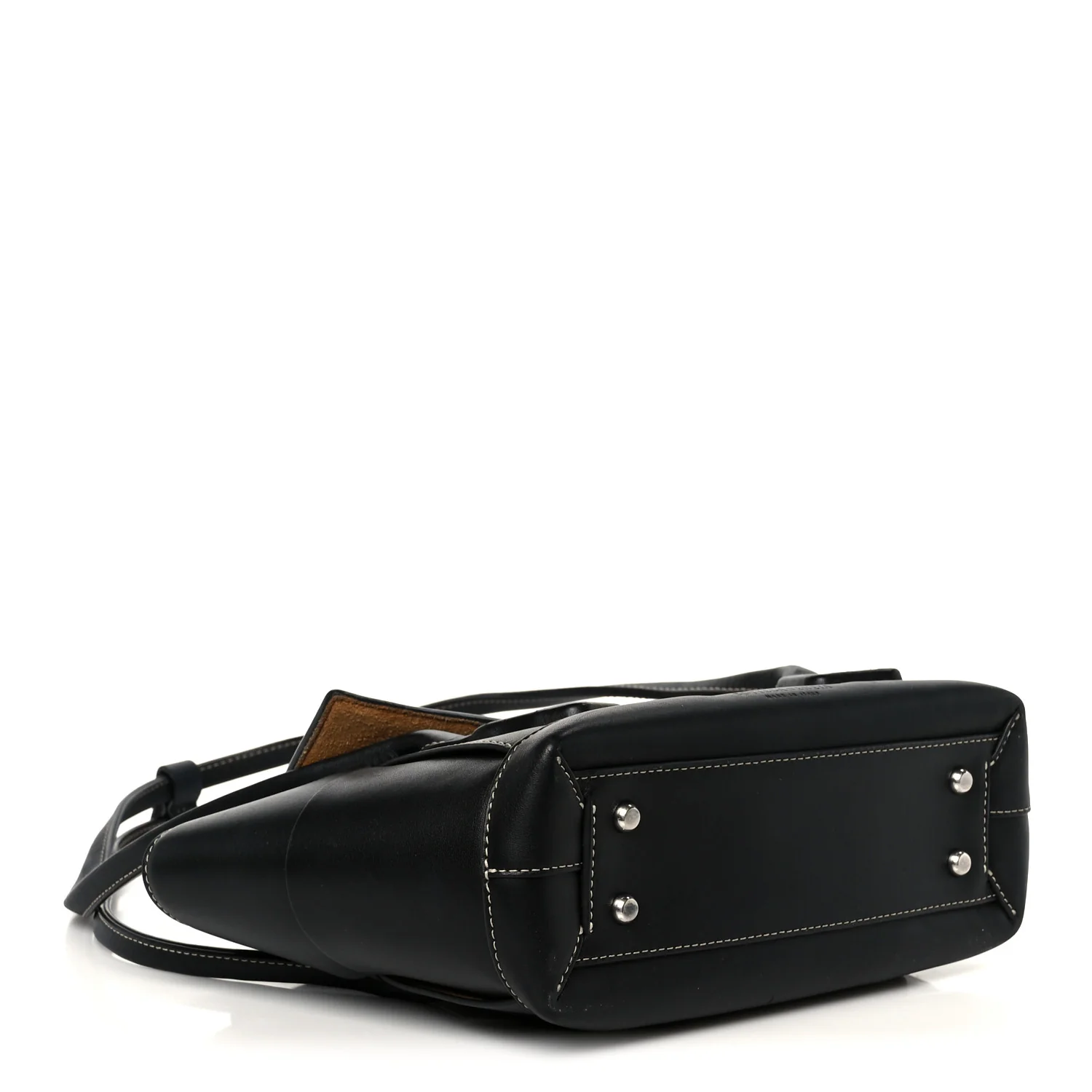French Calfskin Maxi Intrecciato Arco 33 Black - Top Club