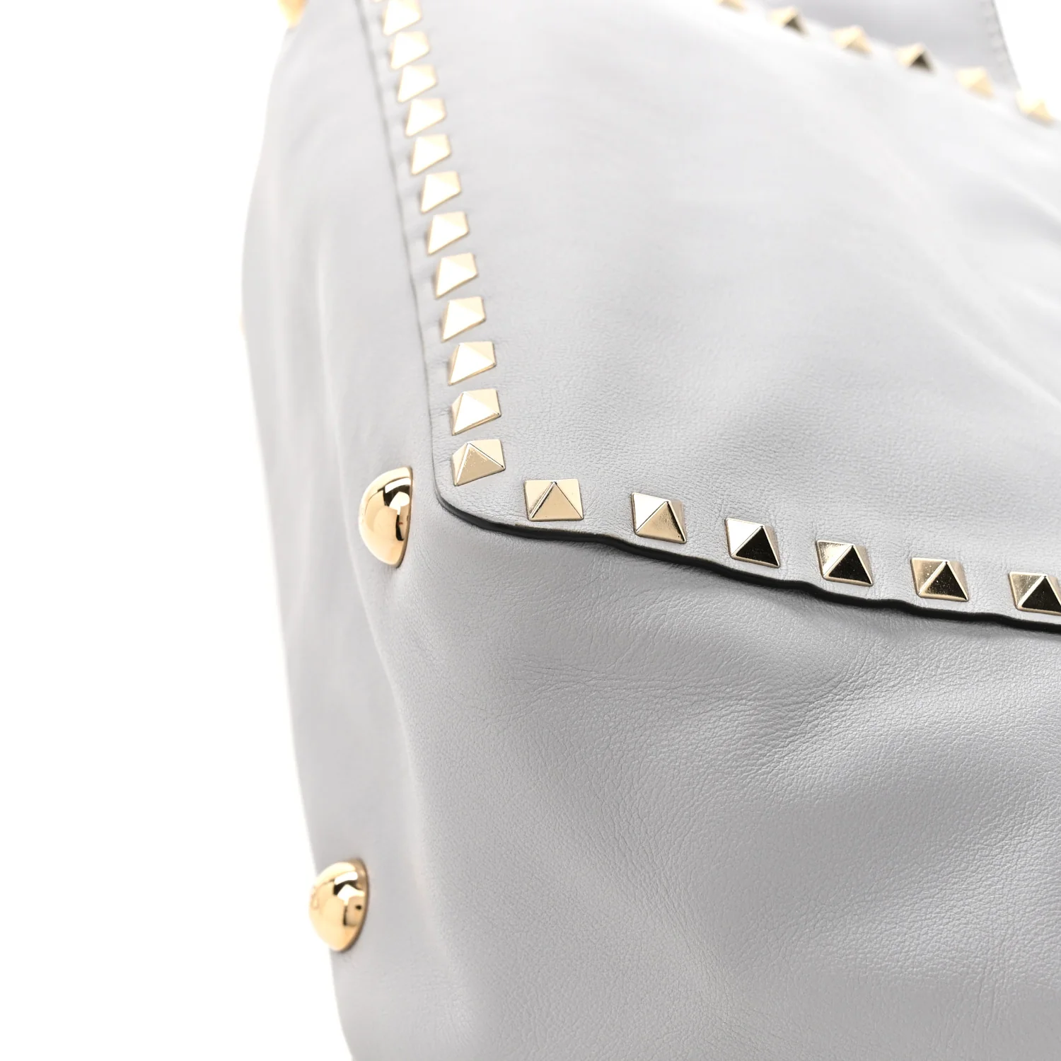 Vitello Small Rockstud Tote Grey - Top Club