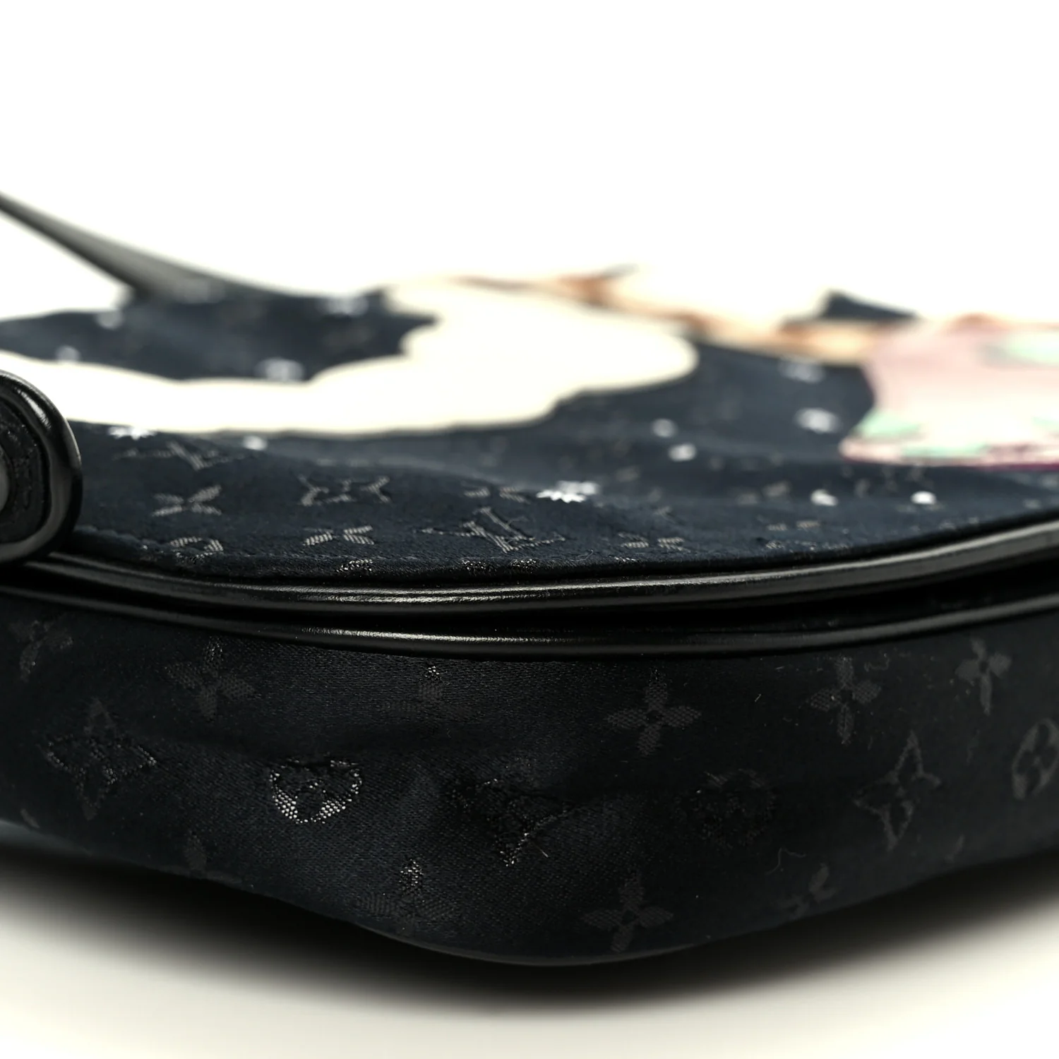 Satin Mini Monogram Conte De Fees Patchwork Musette Black - Top Club