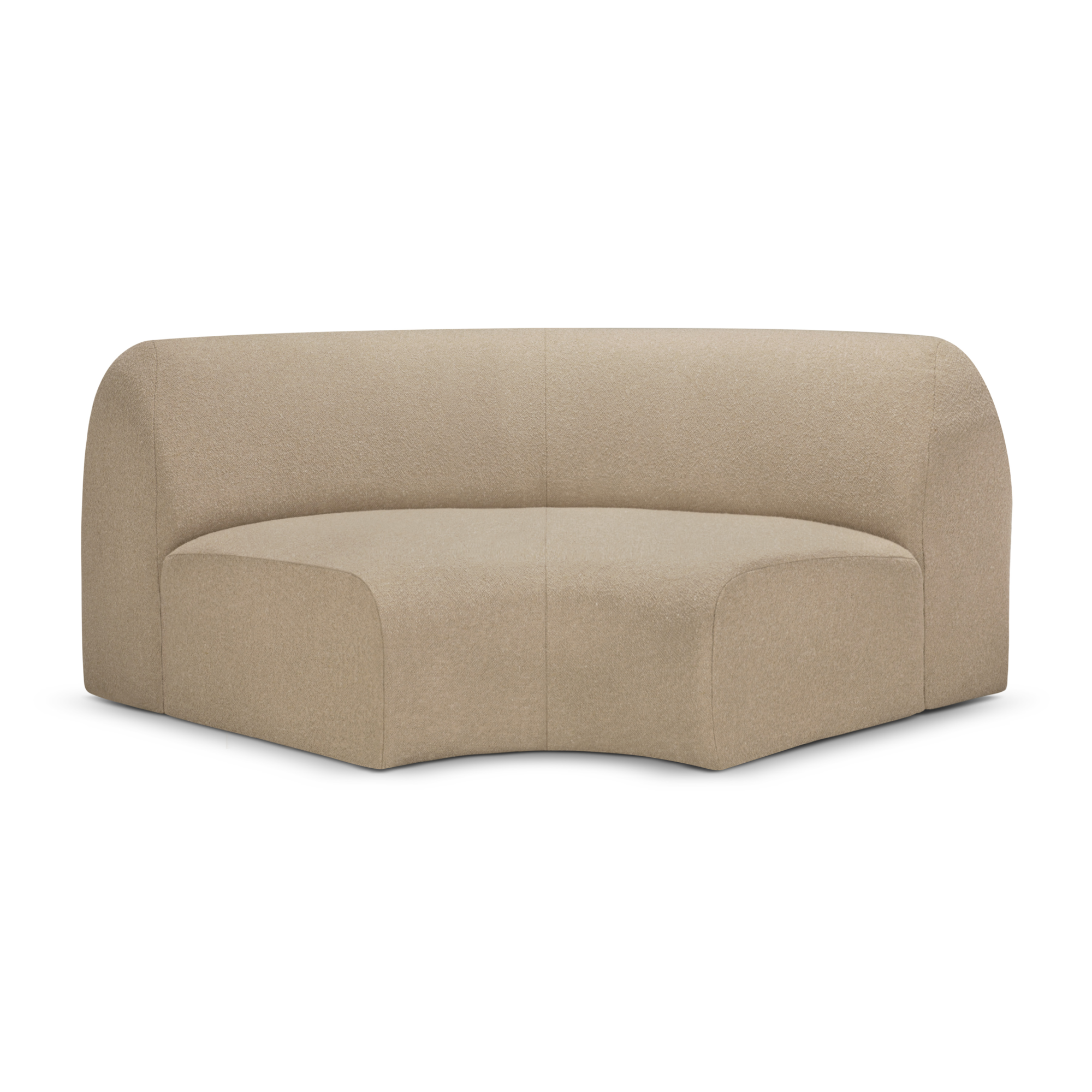 Modulaire bank Bulky 90° hoekelement almond