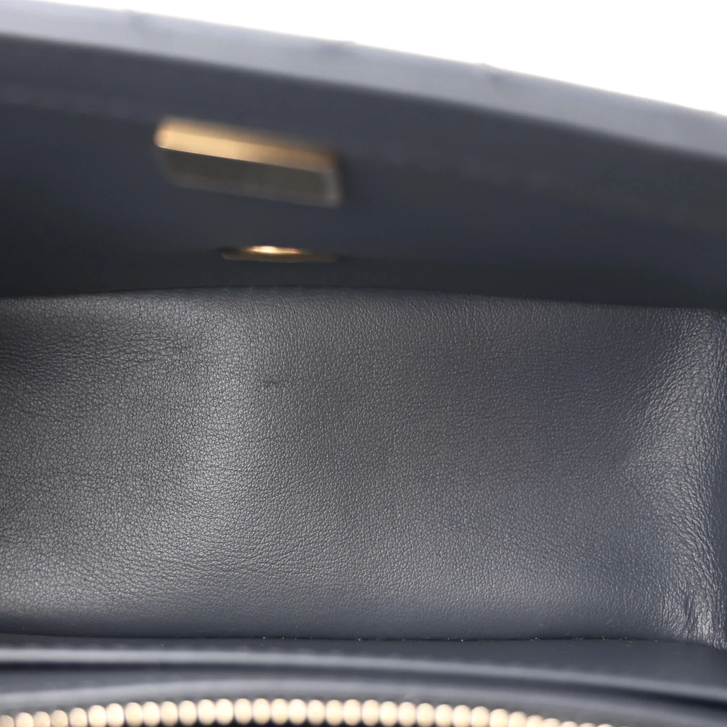 Lambskin Quilted Mini Pearl Crush Flap Dark Grey - Top Club