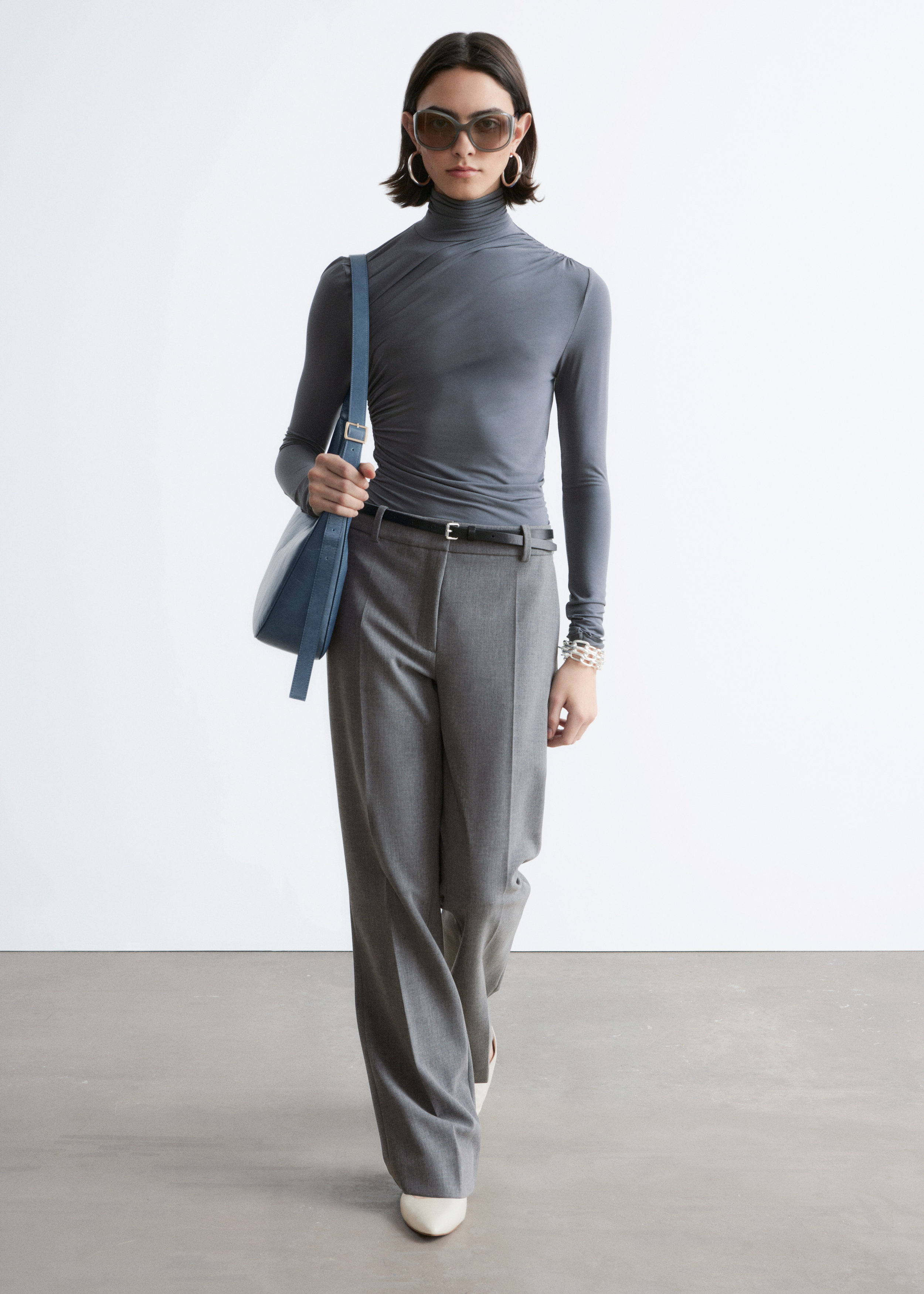 & Other Stories FLARED PRESS-CREASE TROUSERS
