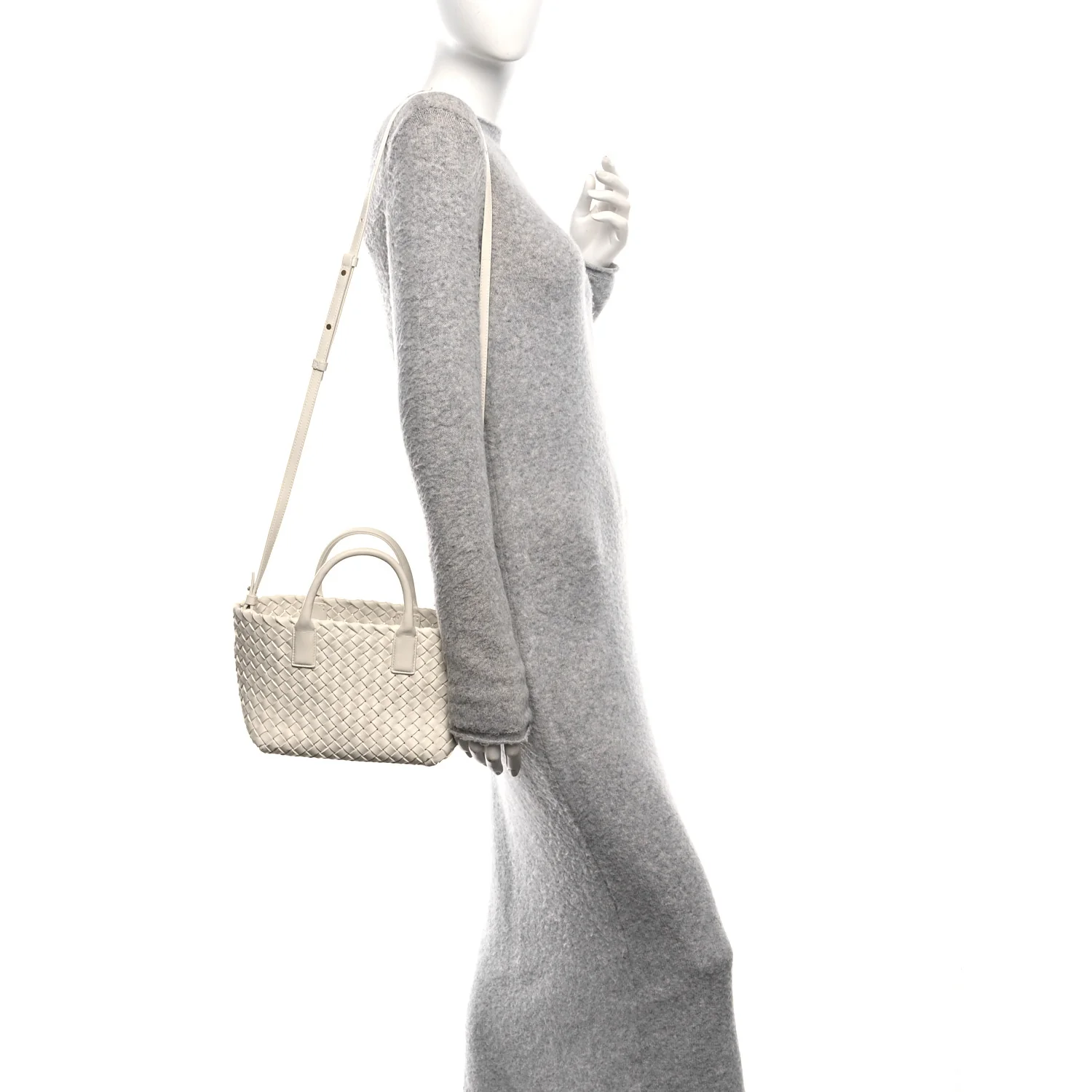Nappa Intrecciato Mini Cabat White