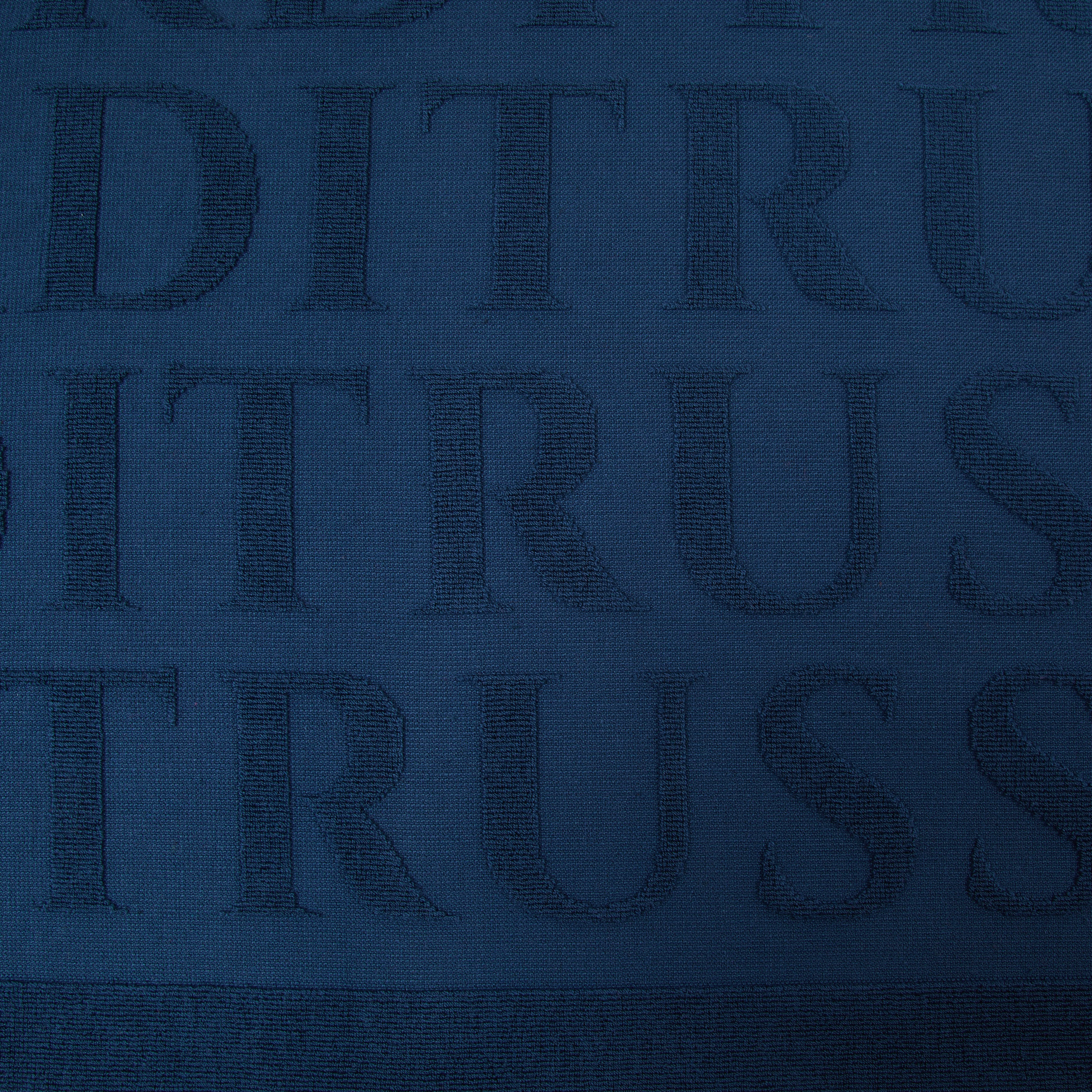 Telo Mare In Spugna Surface Beach 95X180 Blue Trussardi