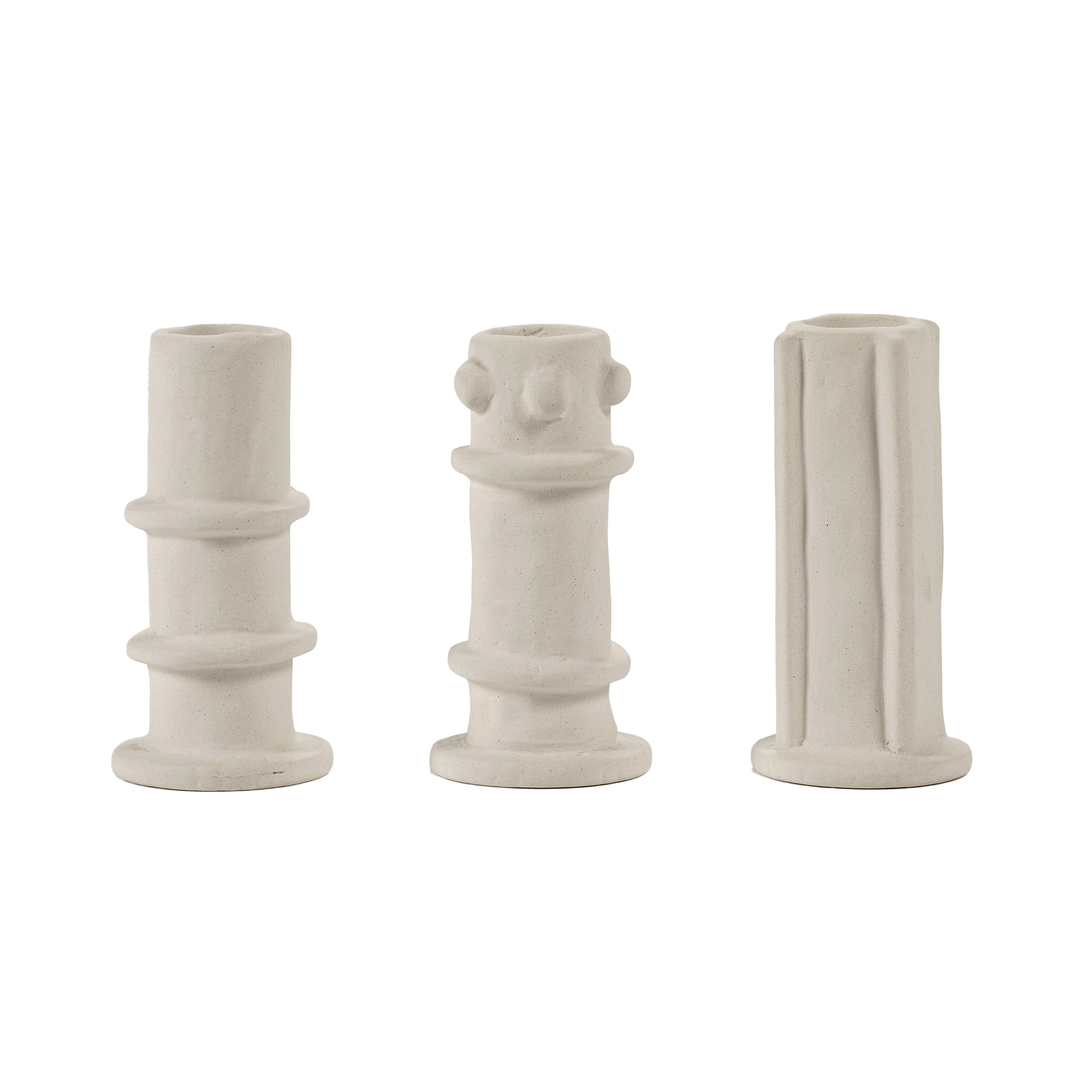 Kandelaar Molly 03 beige - set van 3