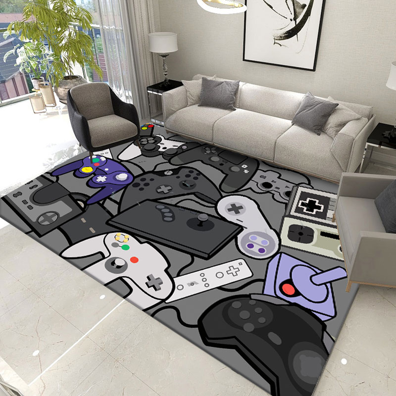 Children Carpet Rug Flannel Non-Slip Baby Carpet Rectangle Bedroom Rug Living Room Kids Play Mats