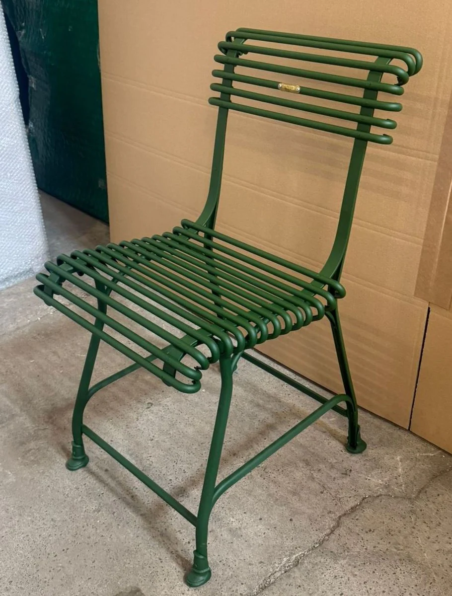 Art Nouveau wrought iron garden chair dark green - Baroque & Art Nouveau garden furniture