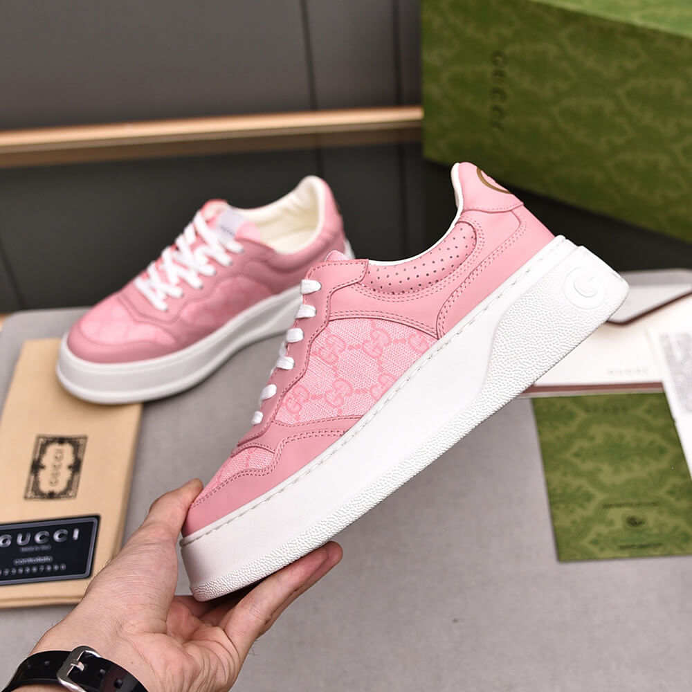 GUCCI Chunky B leather sneakers - Top Club