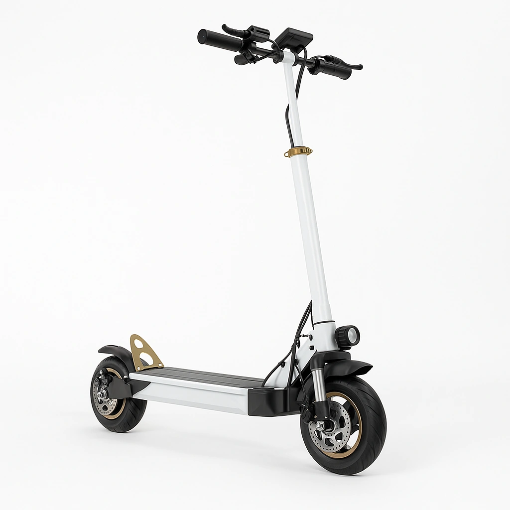Black and white aluminum children's scooter, suitable for children and teenagers