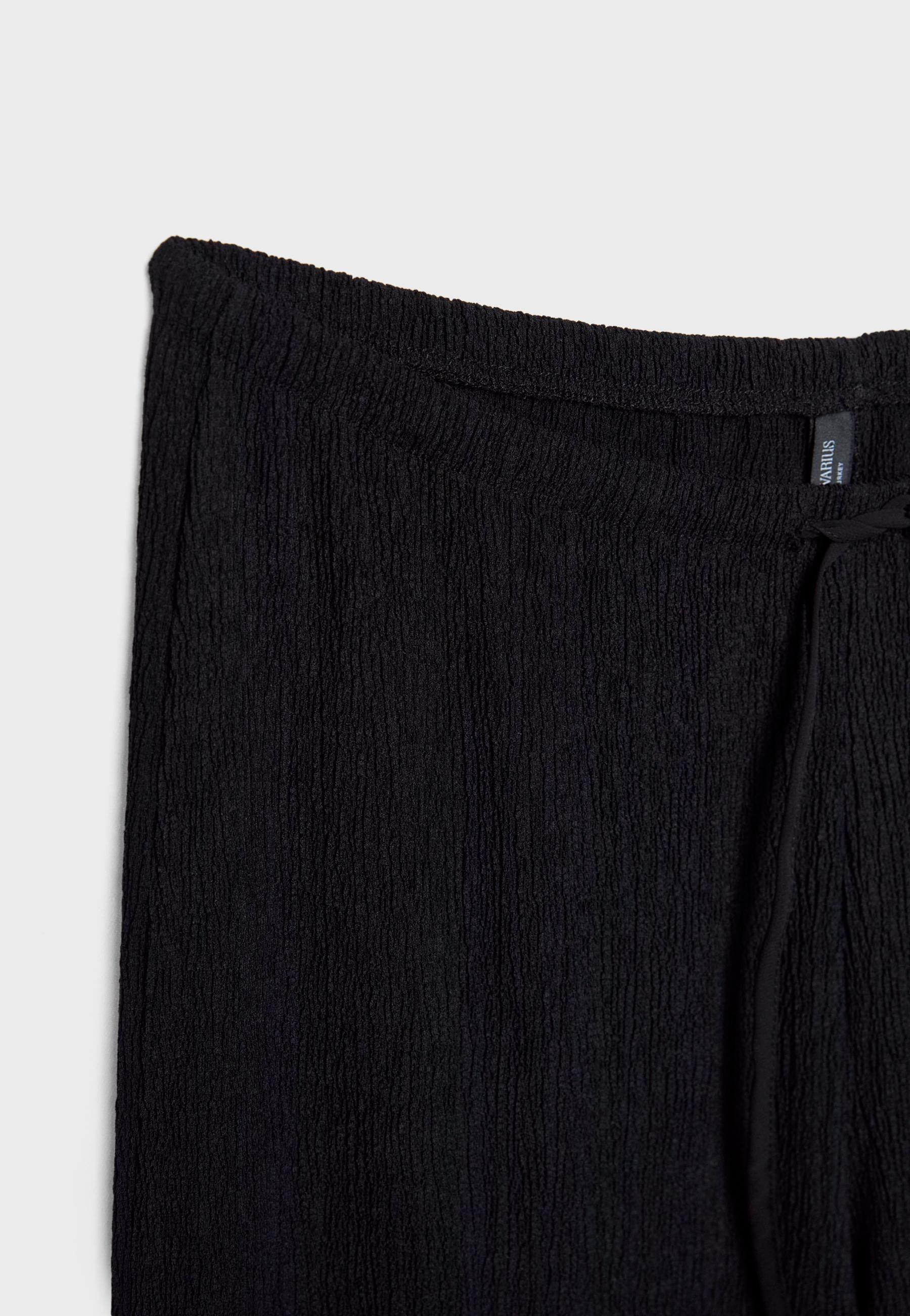 STRAIGHT-LEG CREASED-EFFECT TROUSERS