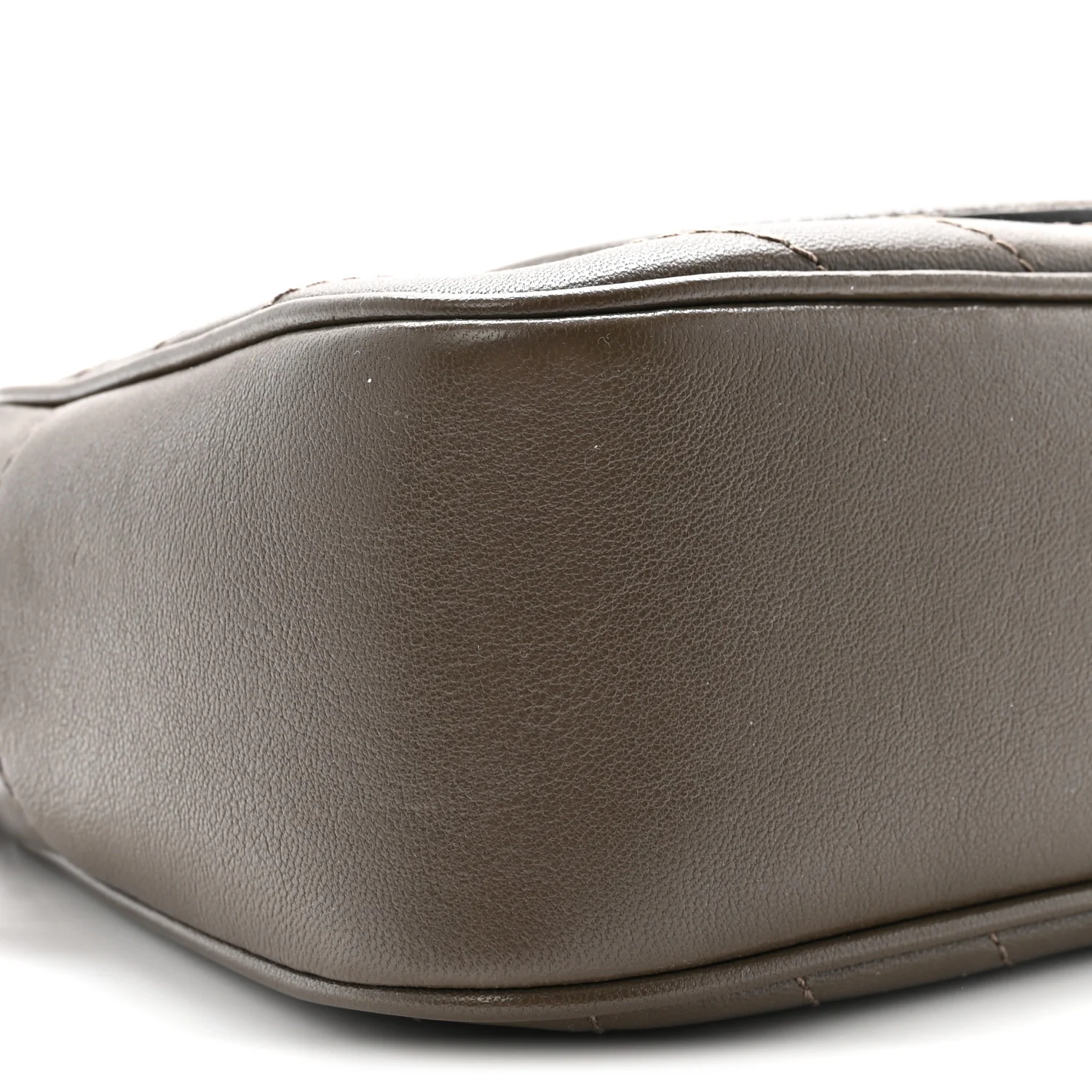 Sakai Be Green Calfskin Diagonal Stitched Small Blondie Shoulder Bag Craclet Brown - Top Club