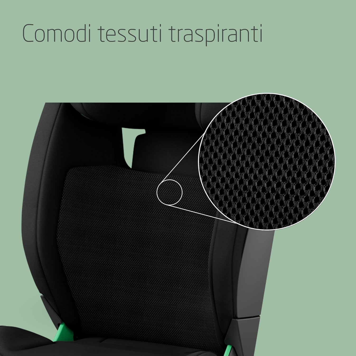 Maxi-Cosi RodiFix S Comfort i-Size, Tessuti Traspiranti, Seggiolino Auto ISOFIX Reclinabile 3 Posizioni, 3,5-12 Anni (100-150 cm), Regolabile in Altezza/Larghezza, G-CELL, AirProtect, Authentic Black