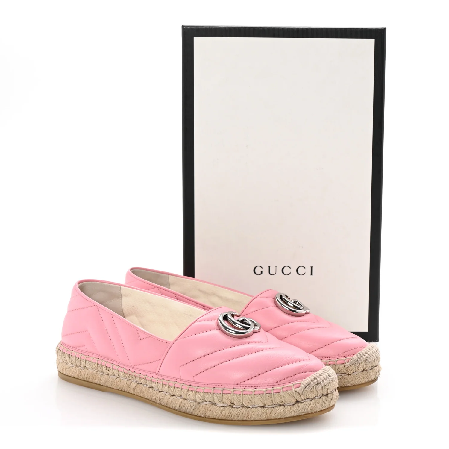 Nappa Matelasse GG Marmont Espadrilles 38.5 Wild Rose - Top Club
