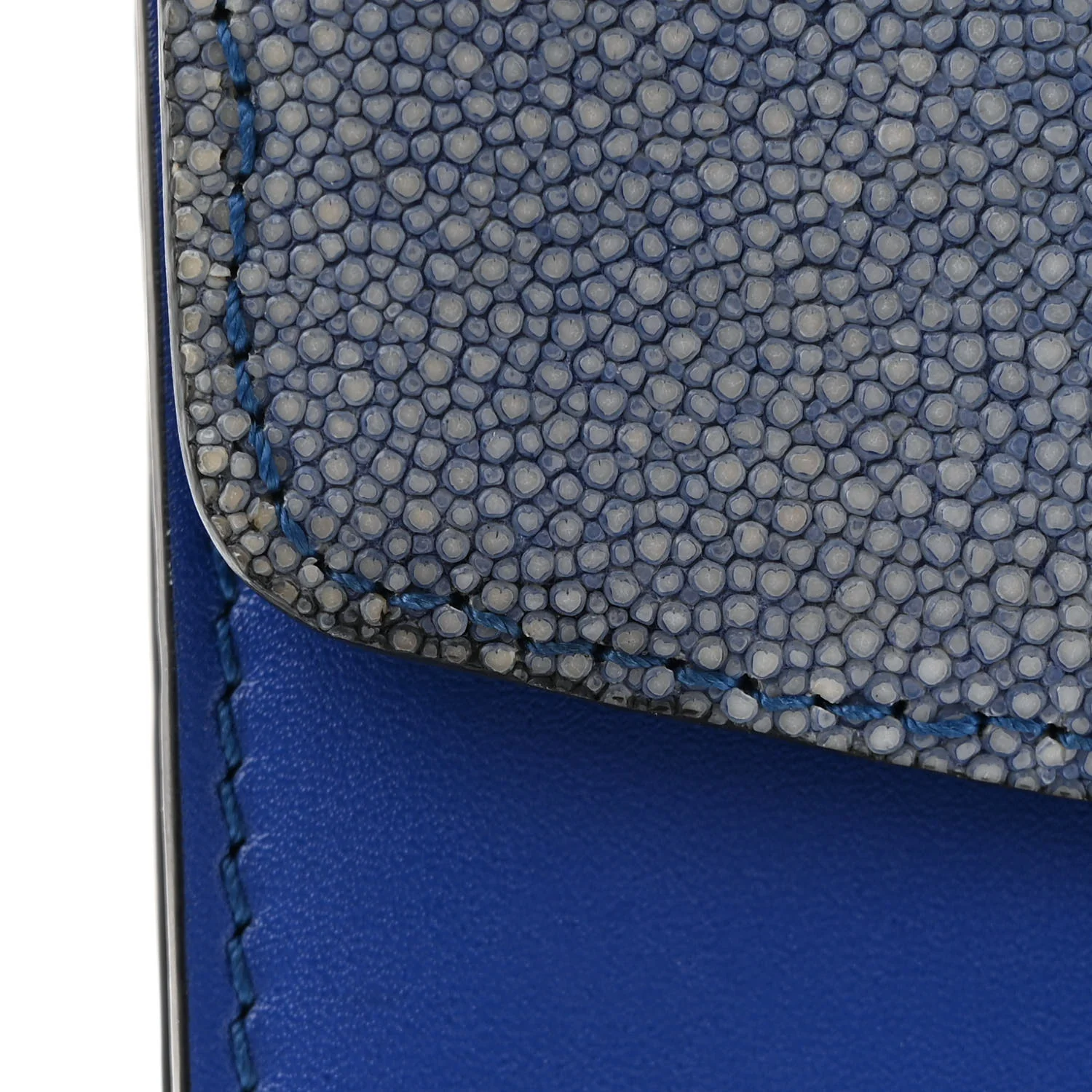 Galuchat Calfskin Serpenti Forever Crossbody Bag Blue - Top Club