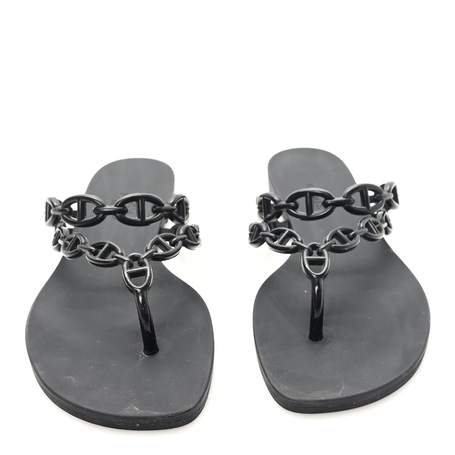 Rubber Chaine d'Ancre Island Sandals 38 Black - Top Club