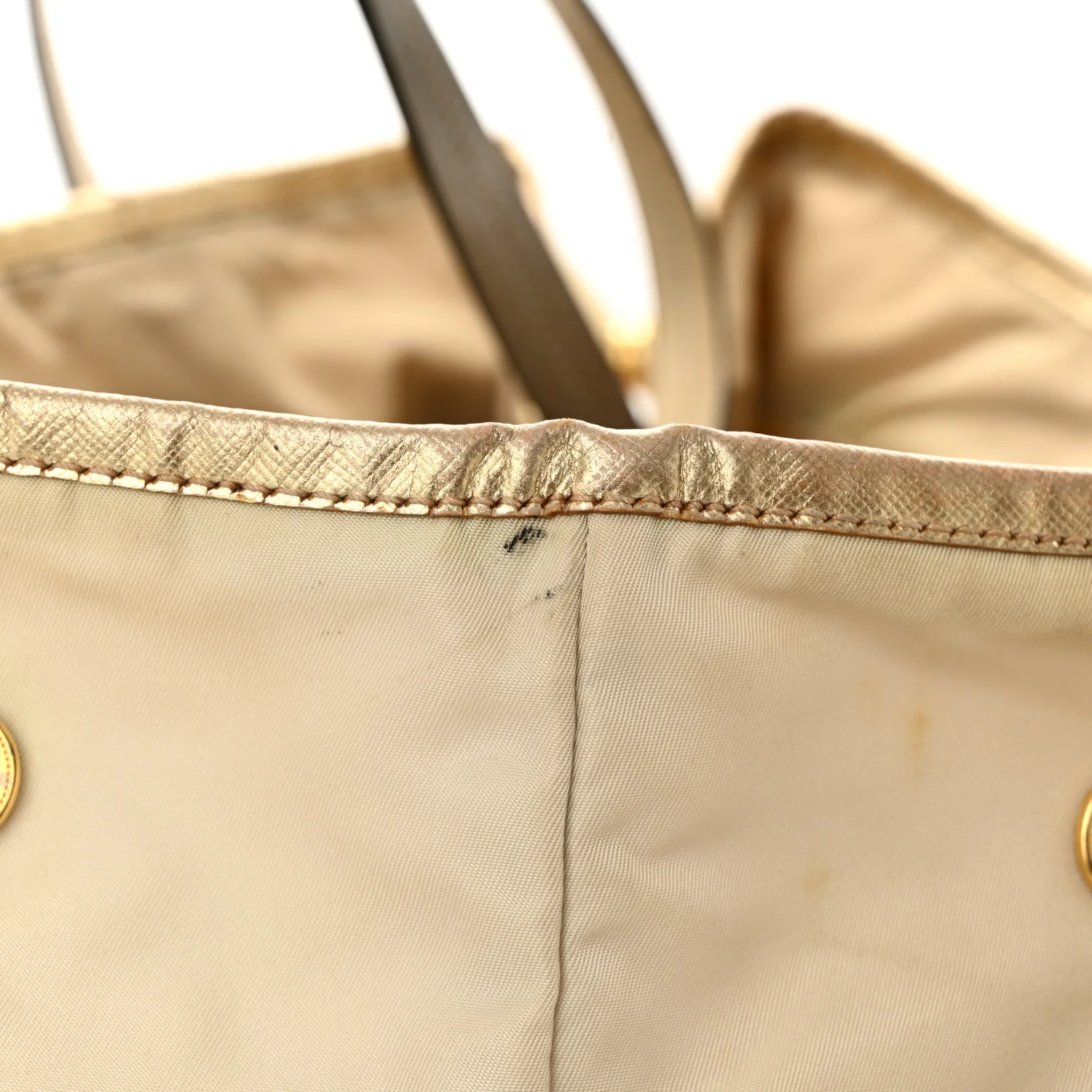Tessuto Nylon Saffiano Shopping Tote White - Top Club
