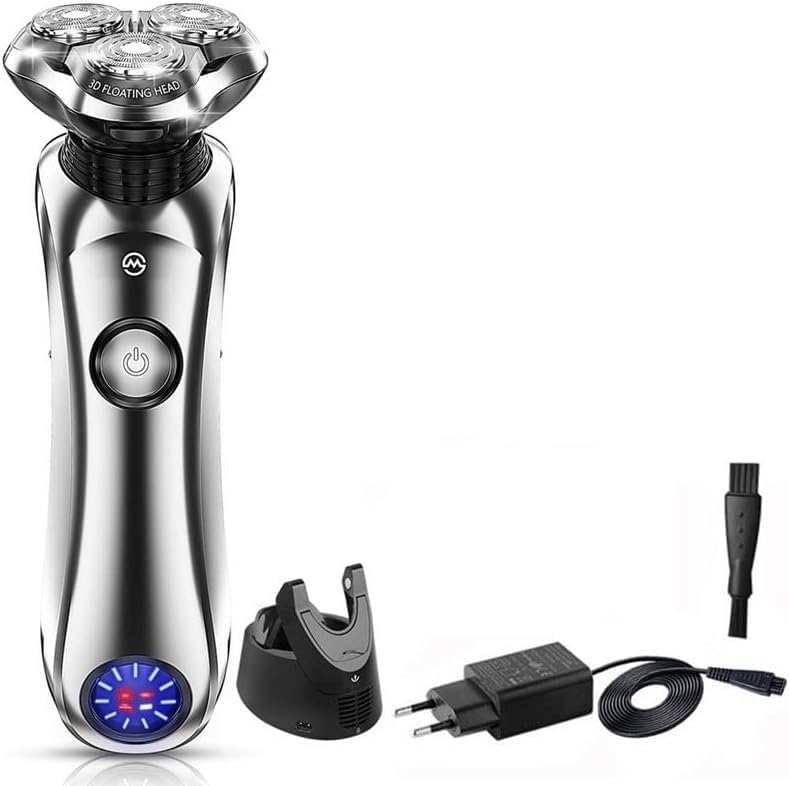 HYDIK Rasoi elettrici da Uomo, Rasoio Elettrico Ricaricabile Wet Dry PRO Rasoio Elettrico da Barba for Uomo Macchina for la rasatura del Viso con detergente Intelligente