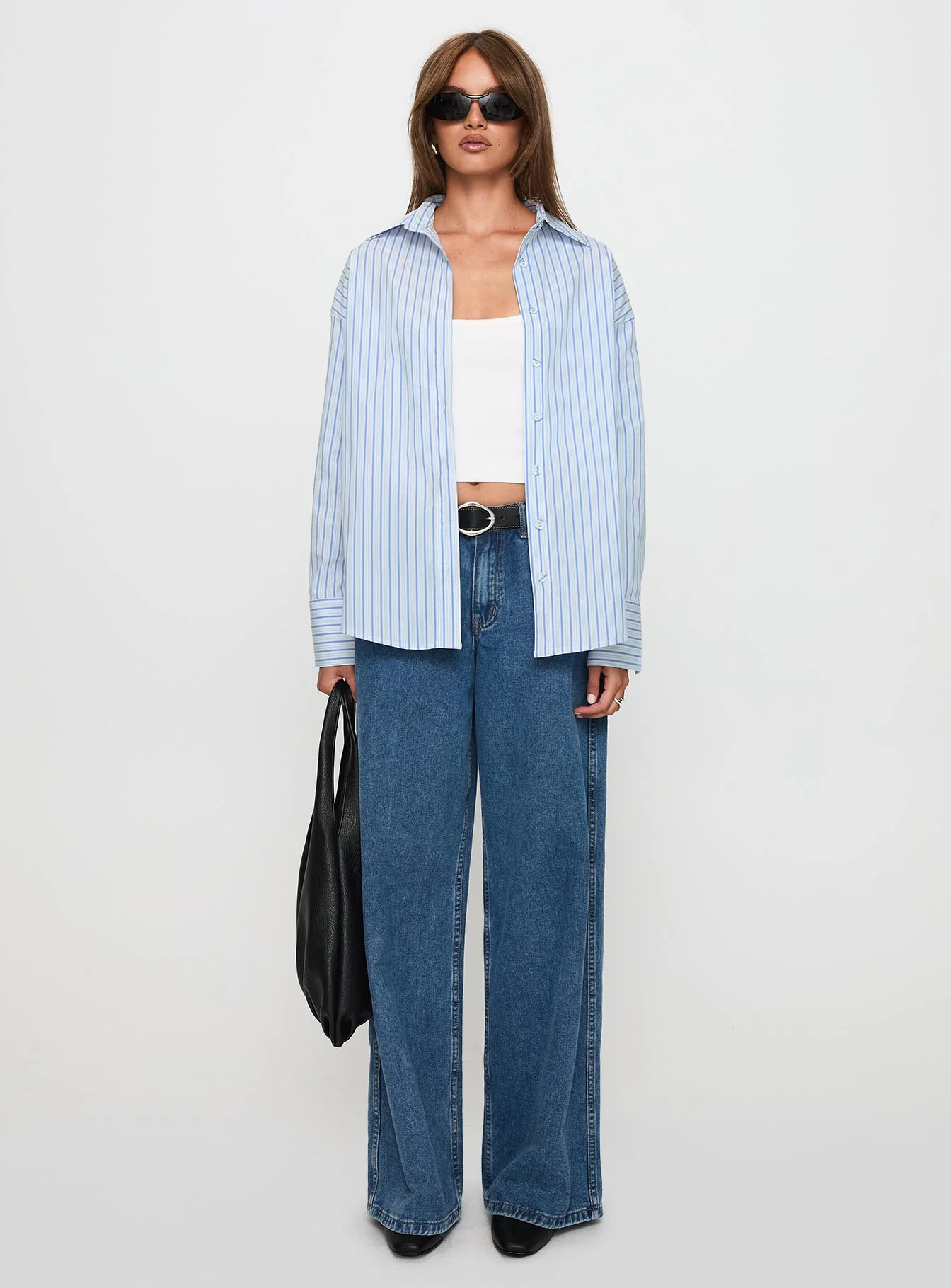 Mallin Shirt Blue / White Stripe