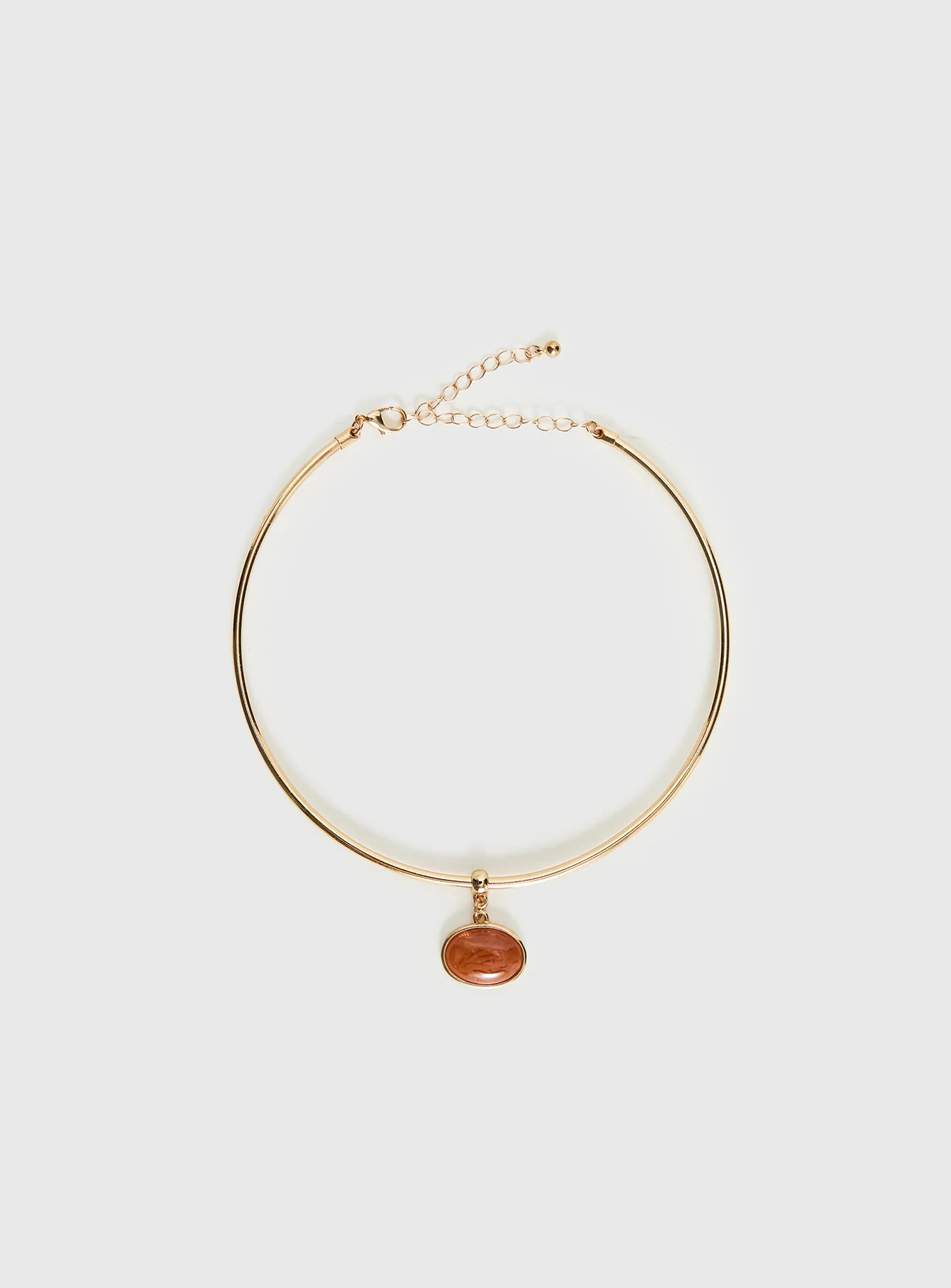 Tiera Gemstone Pendant Necklace Gold