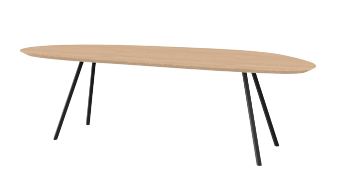 Studio HENK tafel Slim Co Blob, zwart frame - Smart Collecti