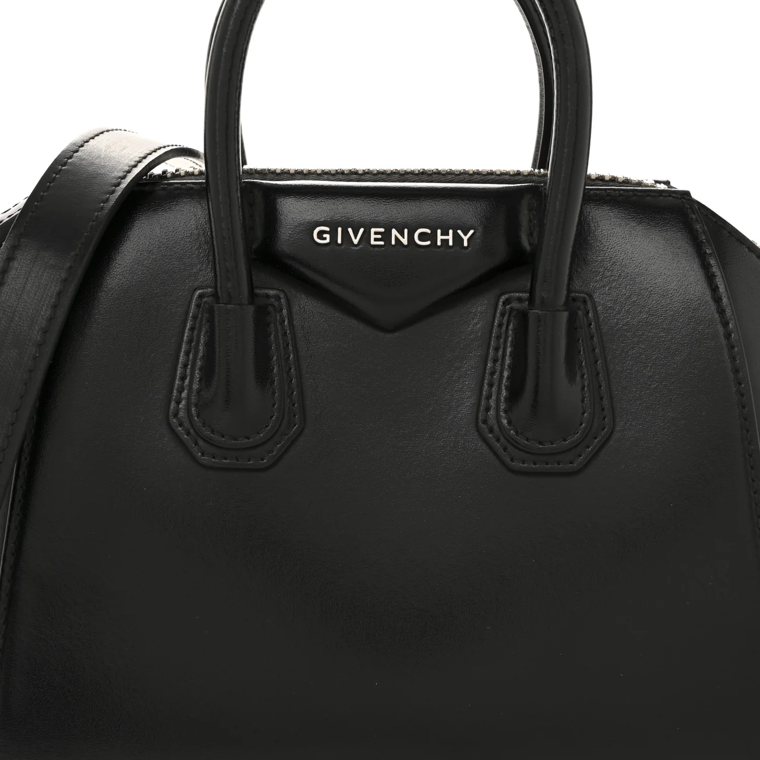 Shiny Lord Calfskin Mini Antigona Black - Top Club