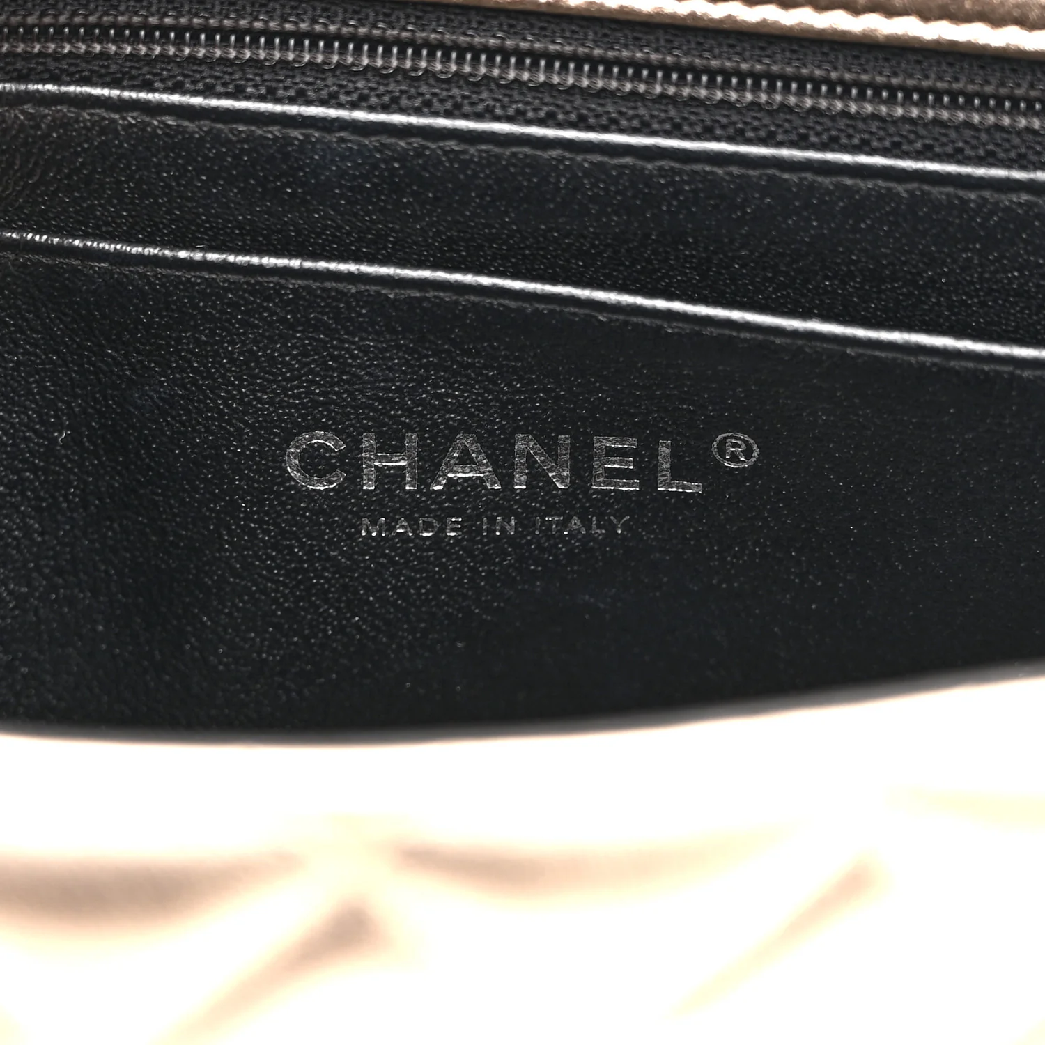 Metallic Lambskin Quilted Mini Square Flap Gold Black - Top Club