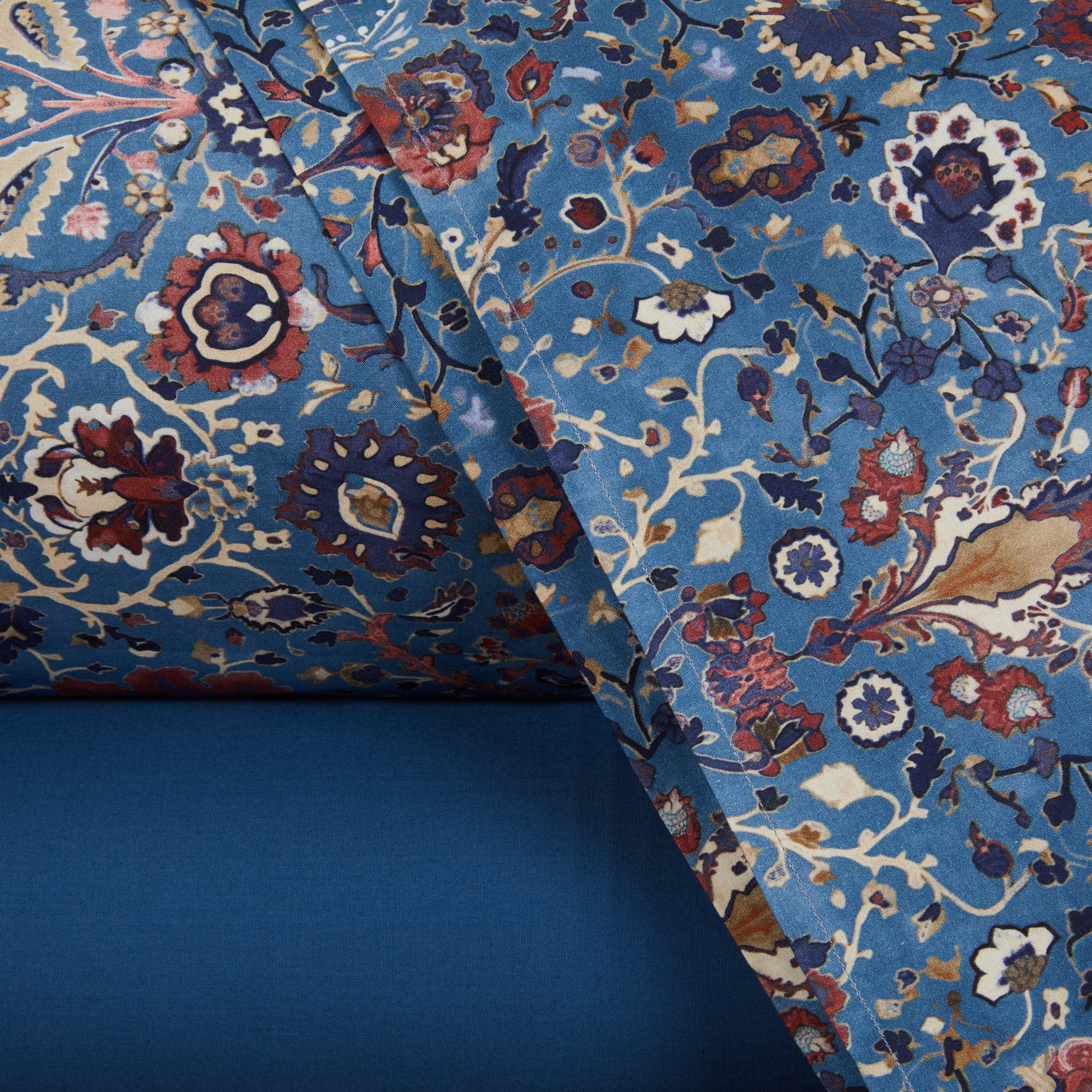 Completo Lenzuola In Percalle Decor Paisley Matrimoniale