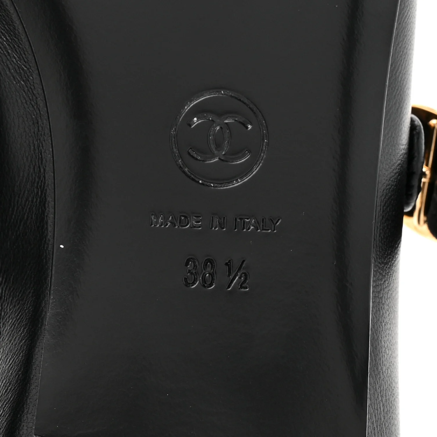Lambskin Mary Jane Flats 38.5 Black - Top Club