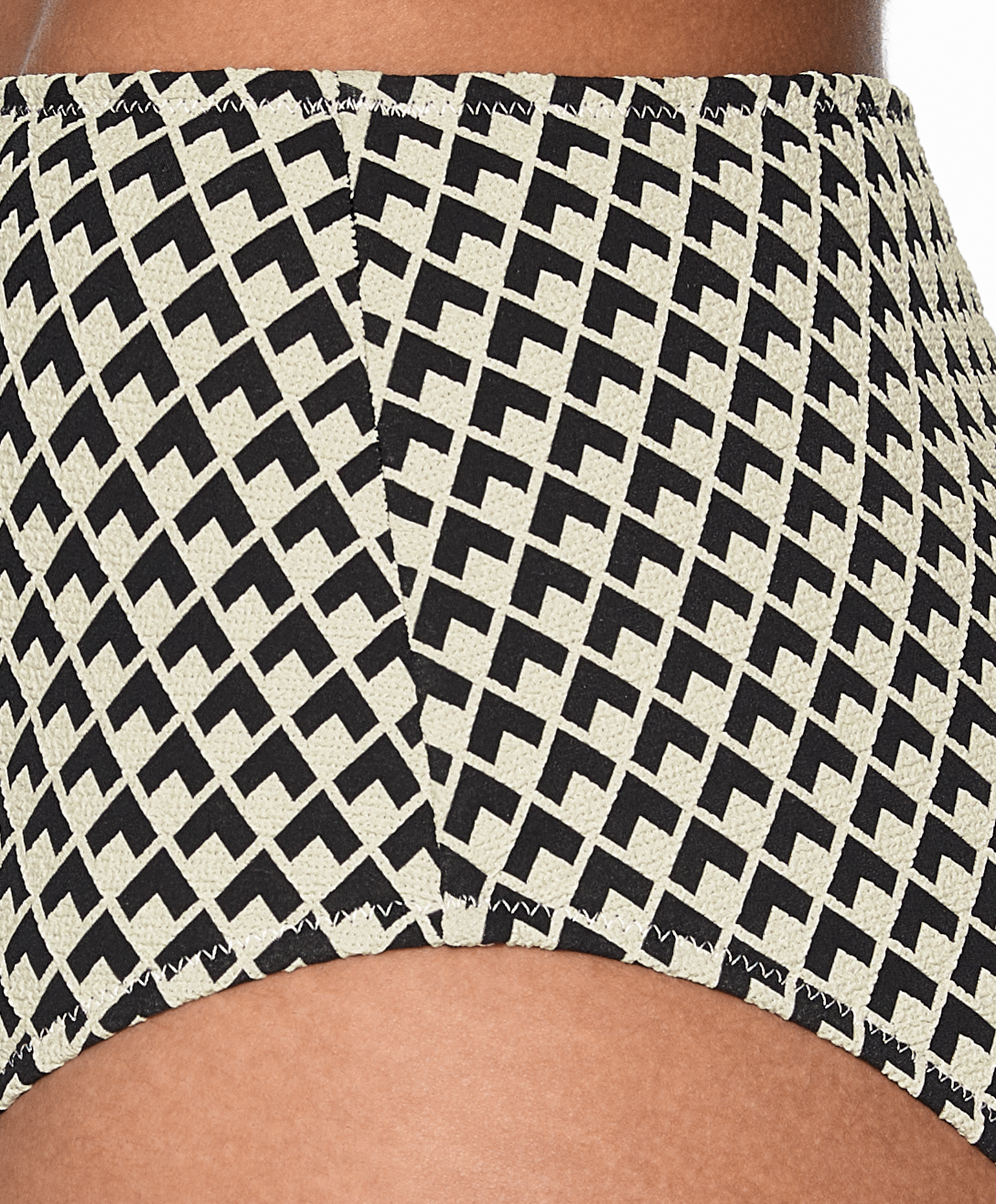 OYSHO Geometric jacquard high-rise bikini briefs