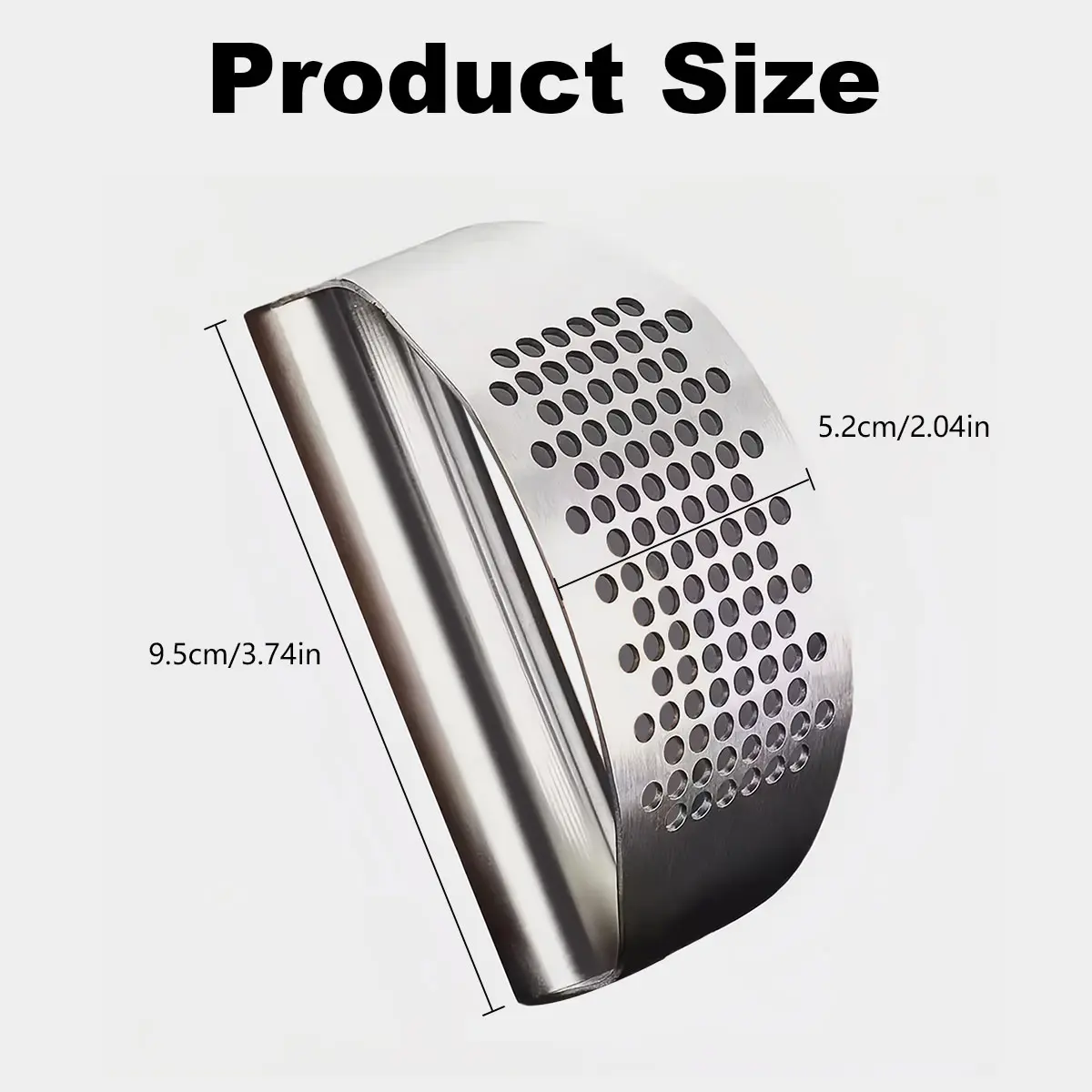 Stainless Steel Garlic Press Bundle Set (1-2pcs) - Stainless Steel Cooking Multi-Use Solid Metal Tool, Garlic Mincer, Meat Grinder, Washable Countertop Kitchen Gadget, Specialty Kitchen Utensils